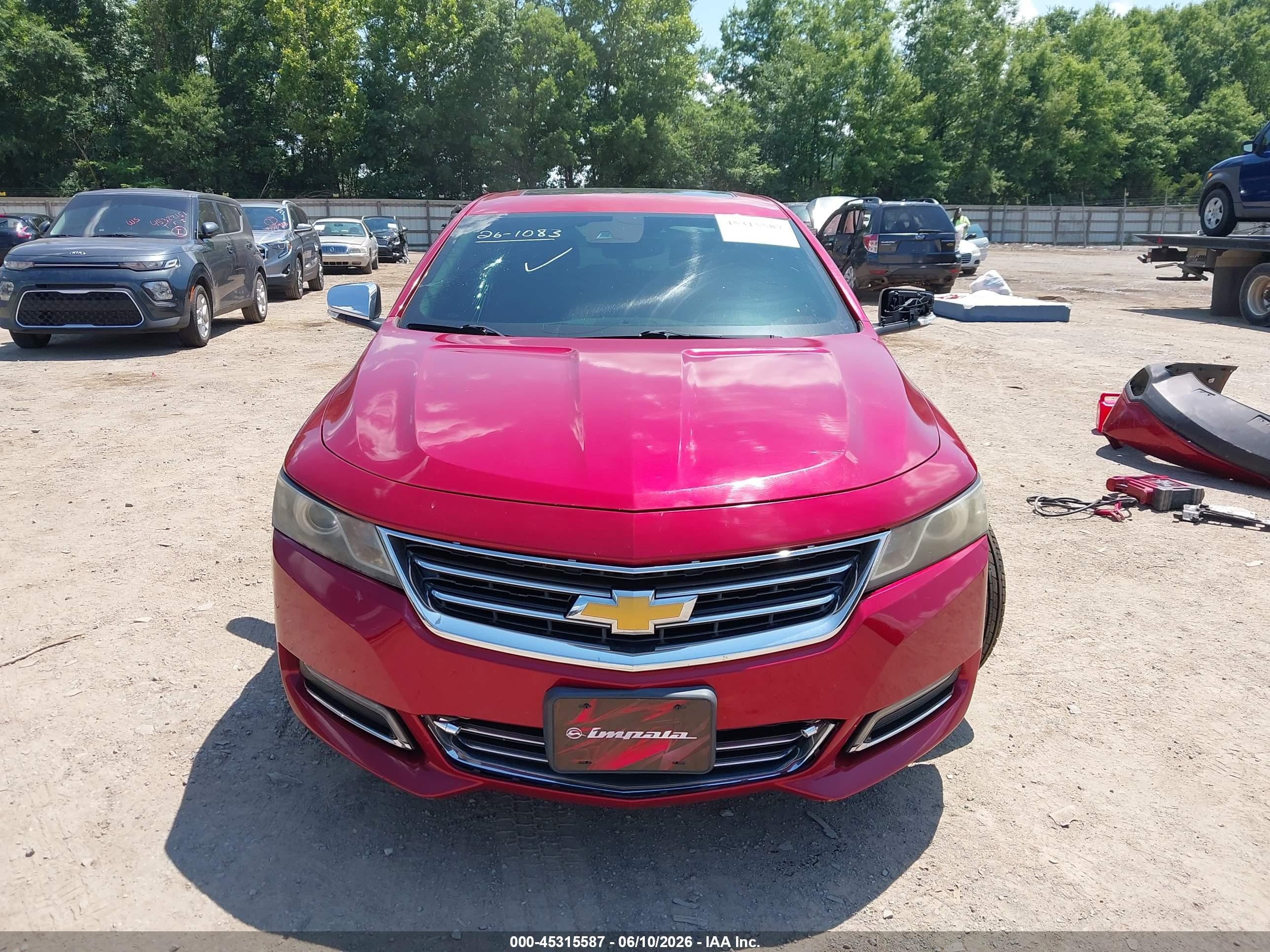 2014 Chevrolet Impala 2lz Red vin: 1G1155S38EU109843