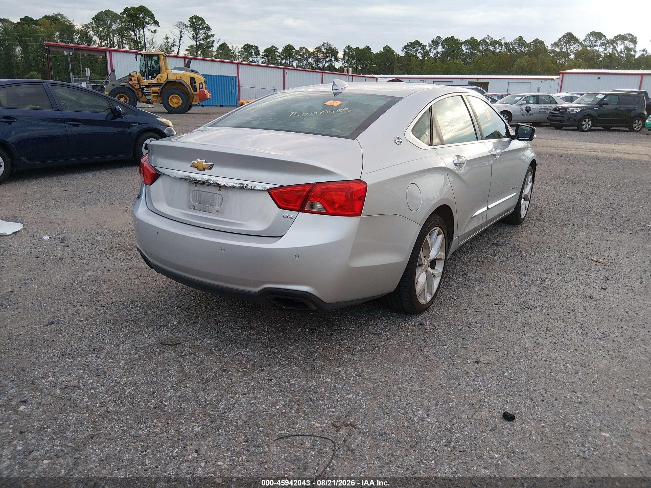 2015 Chevrolet Impala 1lz Серебряный vin: 1G1155SL5FU114600