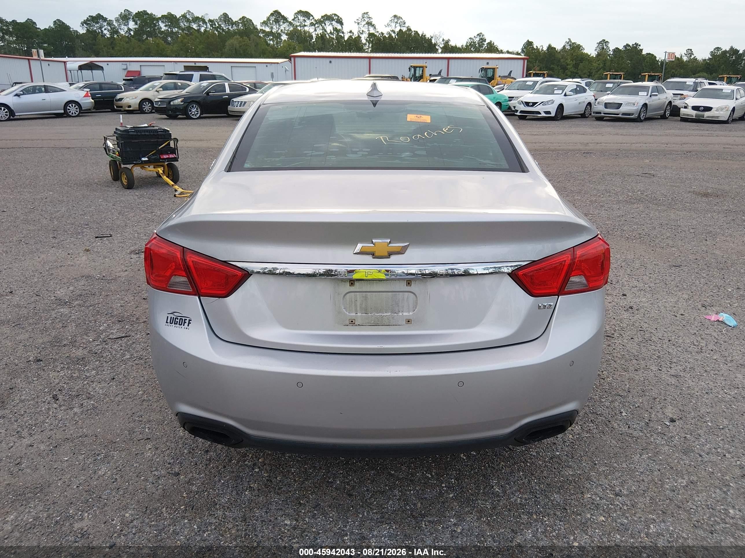 2015 Chevrolet Impala 1lz Серебряный vin: 1G1155SL5FU114600