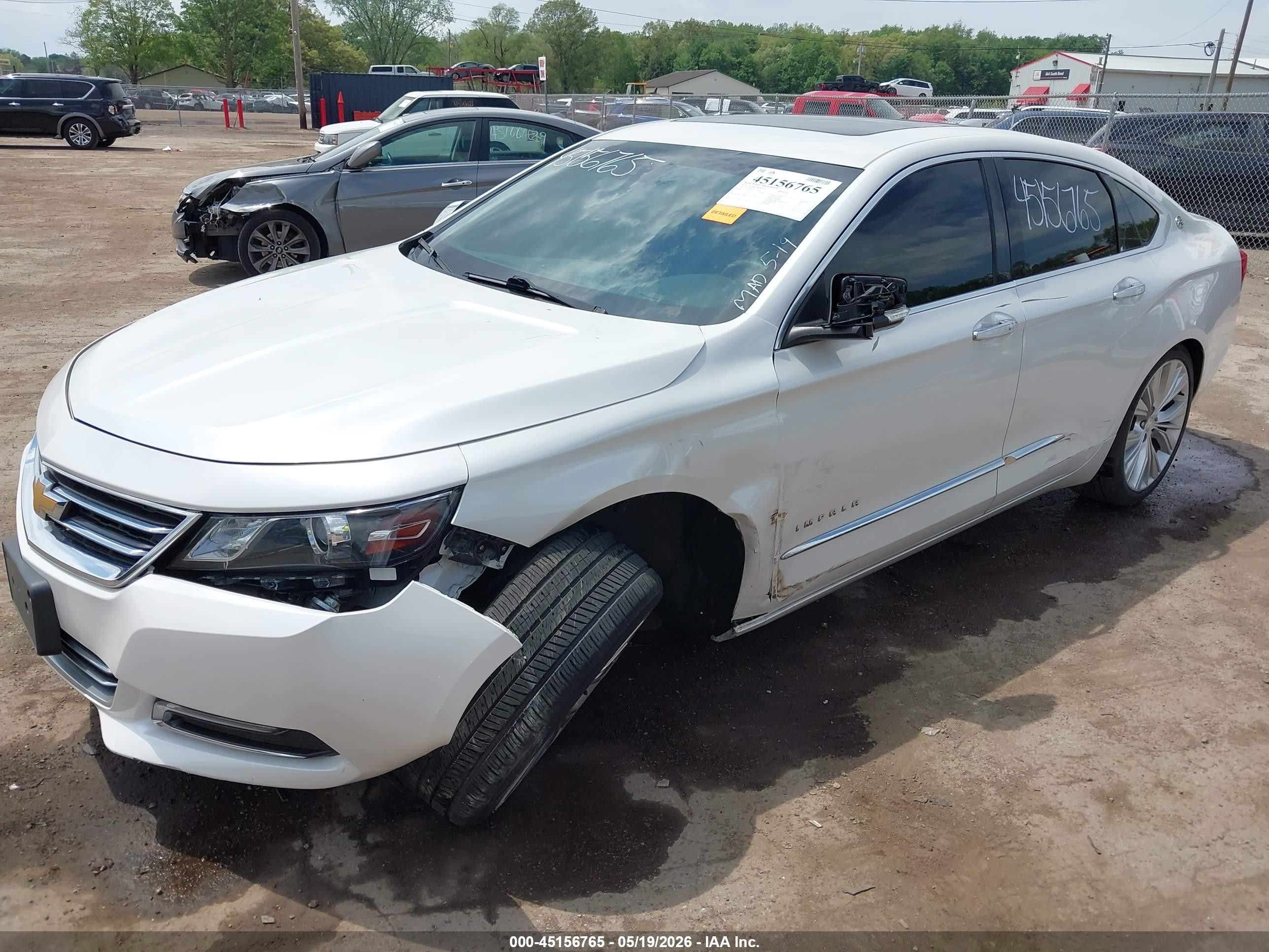 2015 Chevrolet Impala 2lz White vin: 1G1165S34FU125200