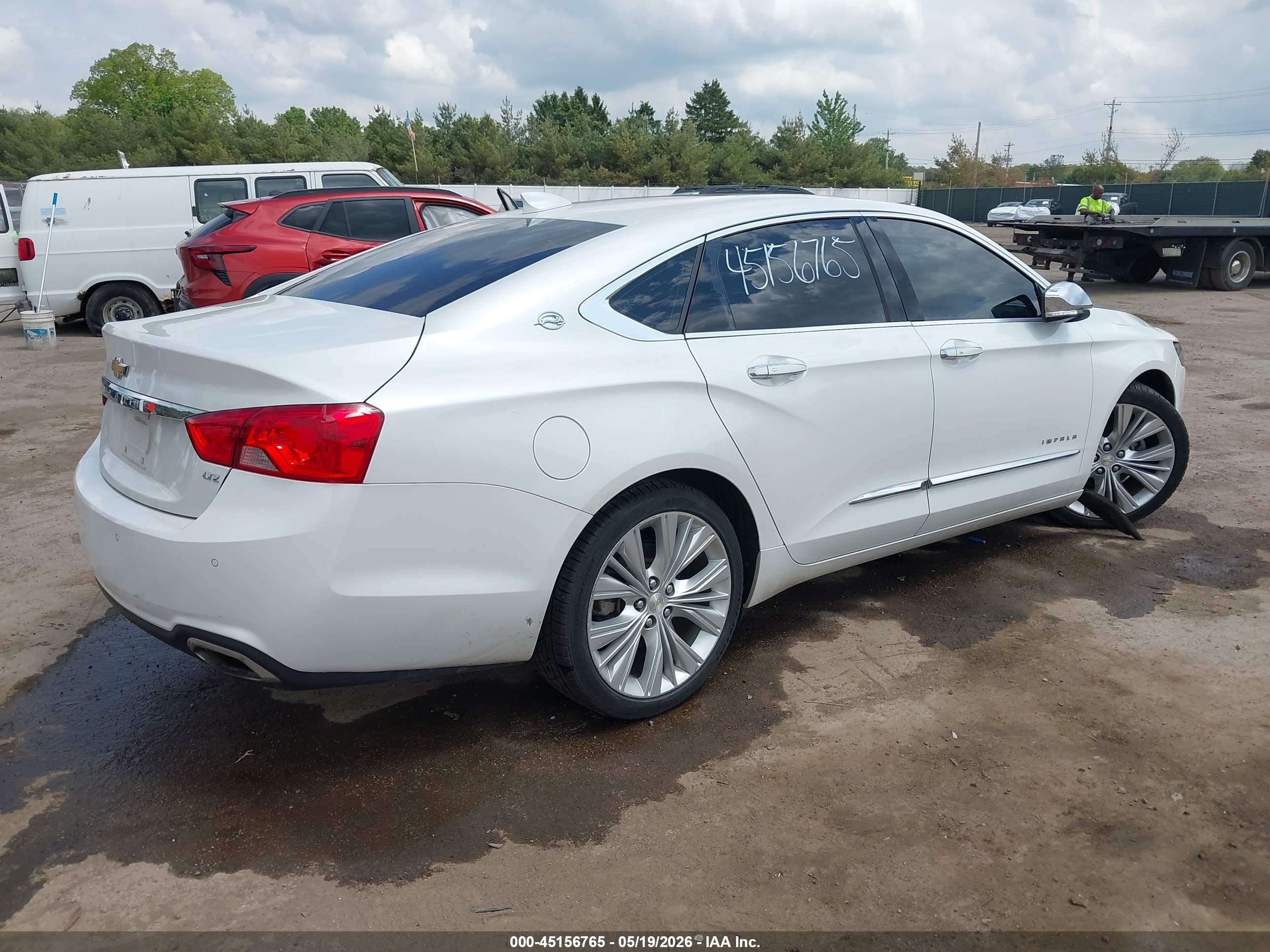 2015 Chevrolet Impala 2lz White vin: 1G1165S34FU125200