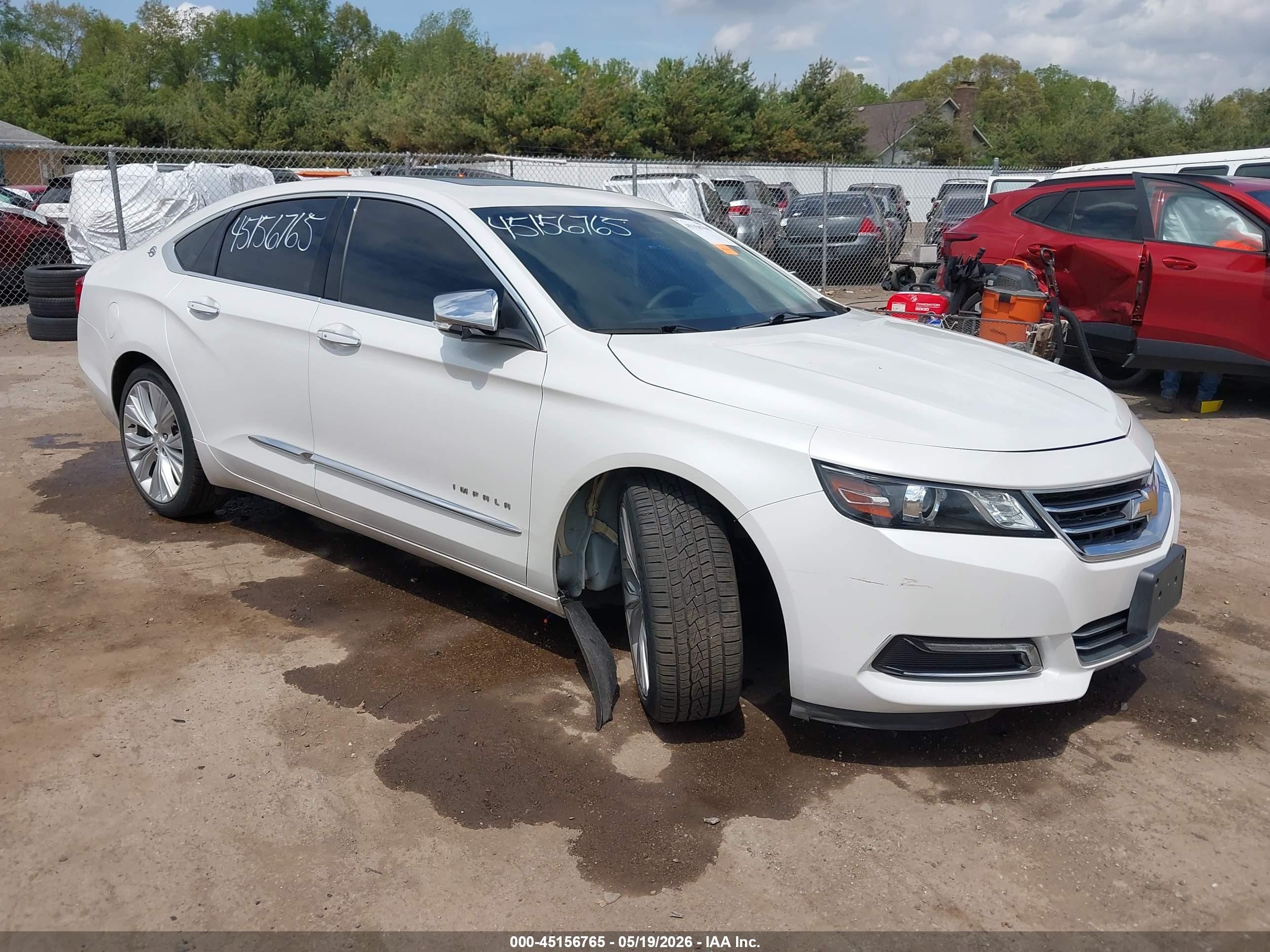 2015 Chevrolet Impala 2lz White vin: 1G1165S34FU125200