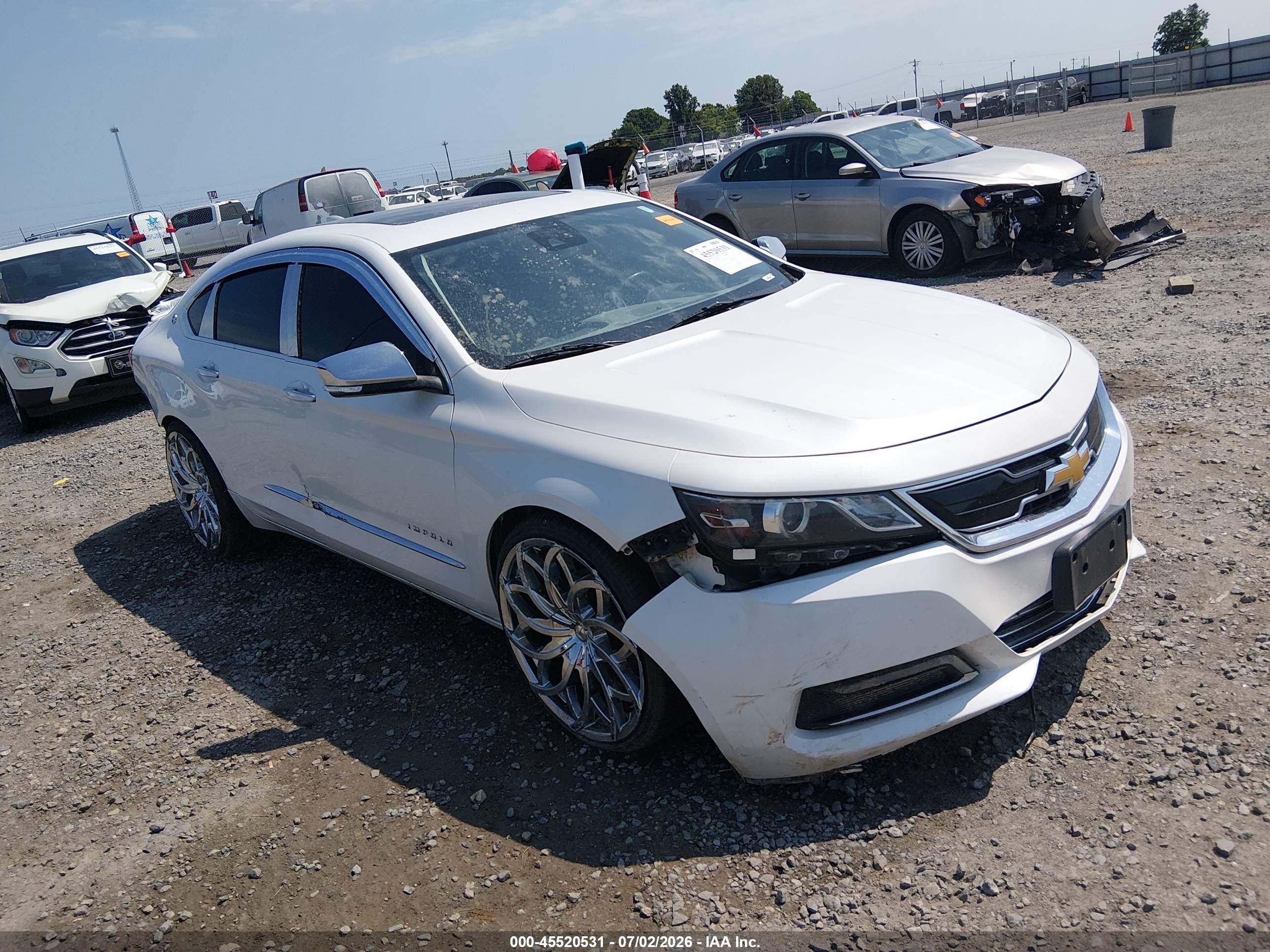 2015 Chevrolet Impala 2lz White vin: 1G1165S35FU116814