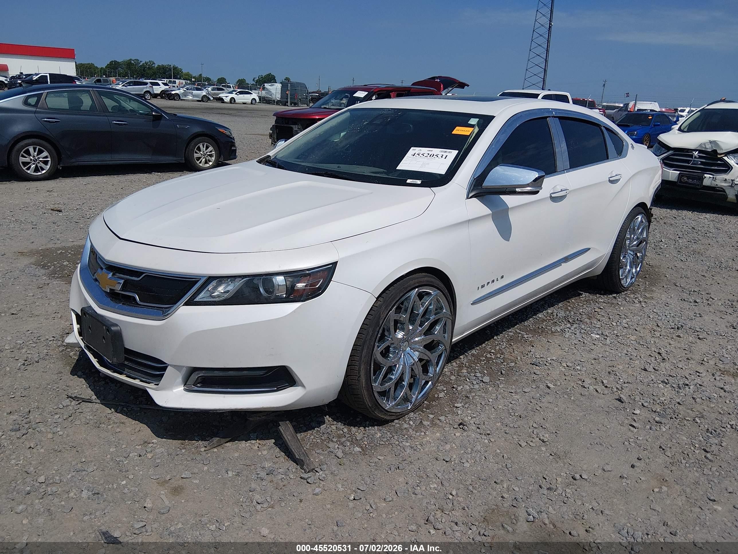 2015 Chevrolet Impala 2lz White vin: 1G1165S35FU116814