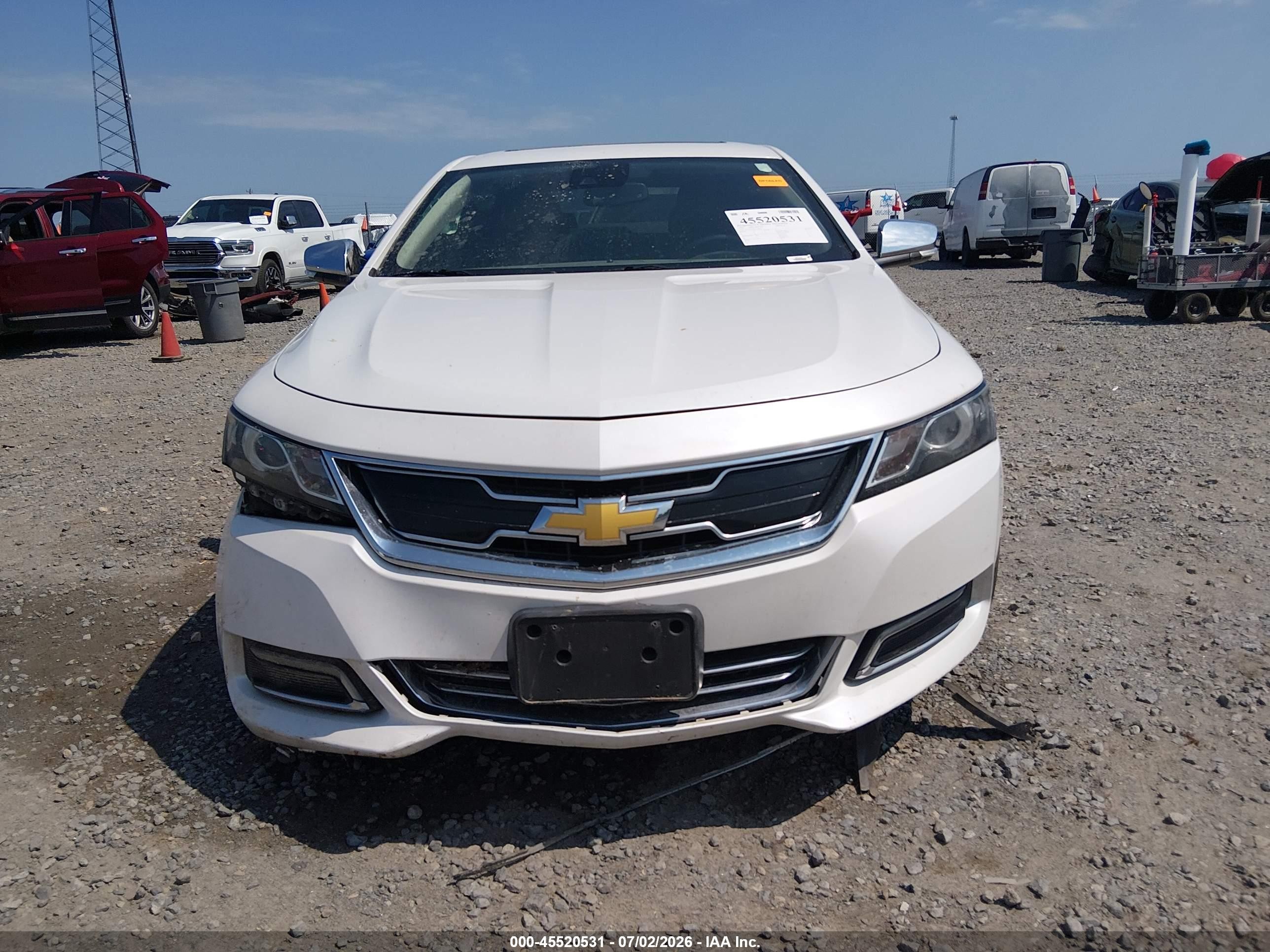 2015 Chevrolet Impala 2lz White vin: 1G1165S35FU116814