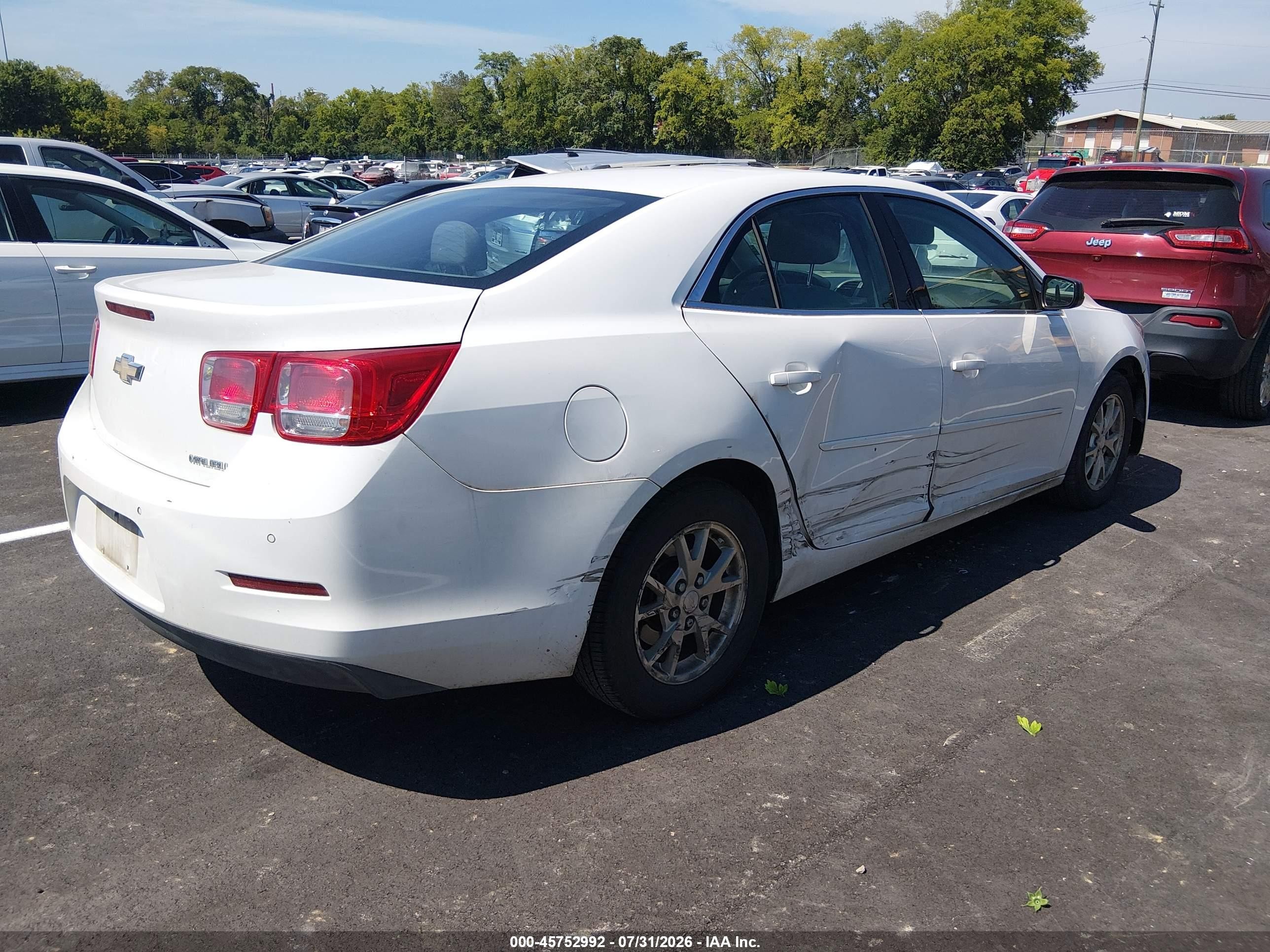 2013 Chevrolet Malibu 1fl White vin: 1G11A5SA5DF332578