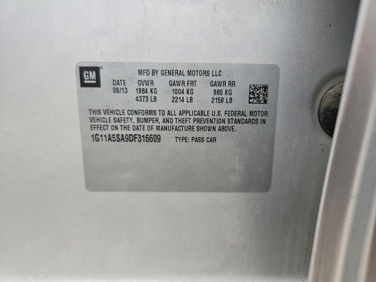 2013 Chevrolet Malibu Ls Серебряный vin: 1G11A5SA9DF316609