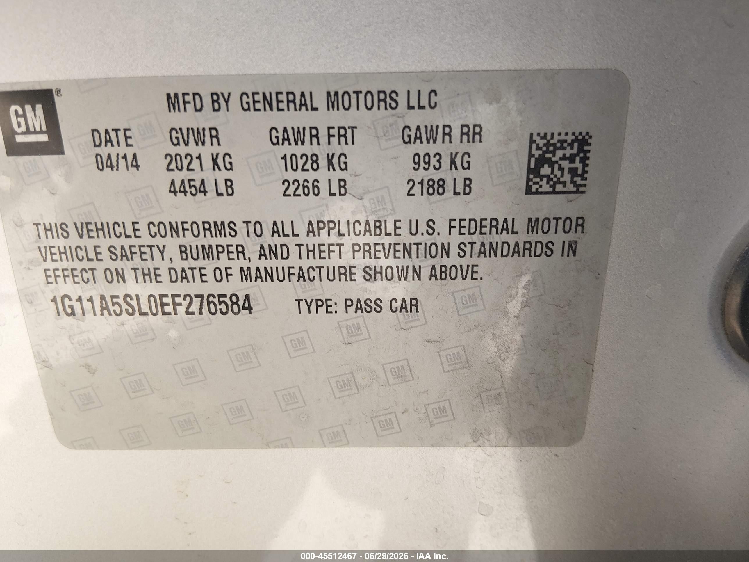 2014 Chevrolet Malibu 1fl Silver vin: 1G11A5SL0EF276584