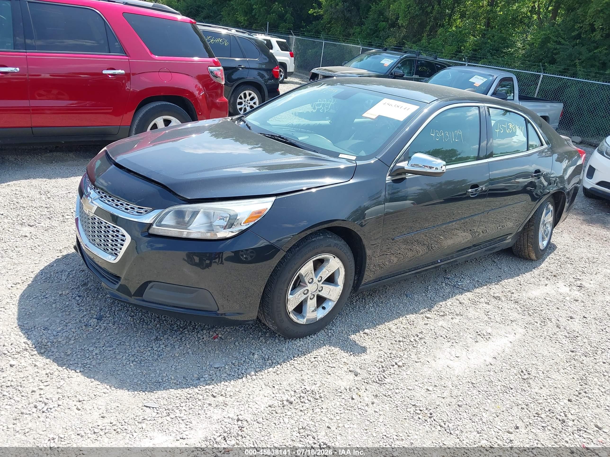 2015 Chevrolet Malibu 1fl Black vin: 1G11A5SL0FF296805