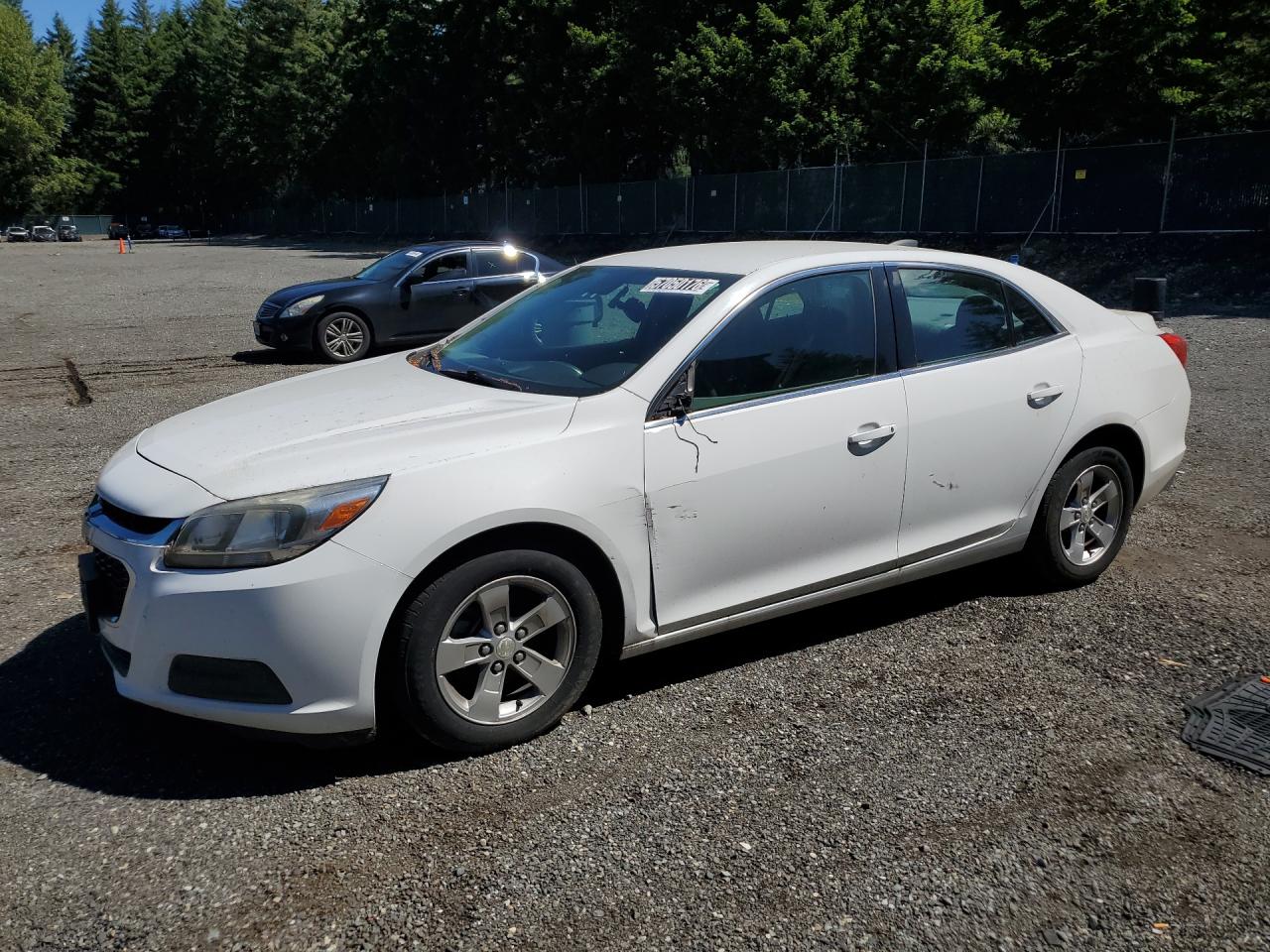 2015 Chevrolet Malibu Ls White vin: 1G11A5SL1FF291967 Damage: Left Front Fender, Dent(S) W/ Paint Dmg, > 12 Inches