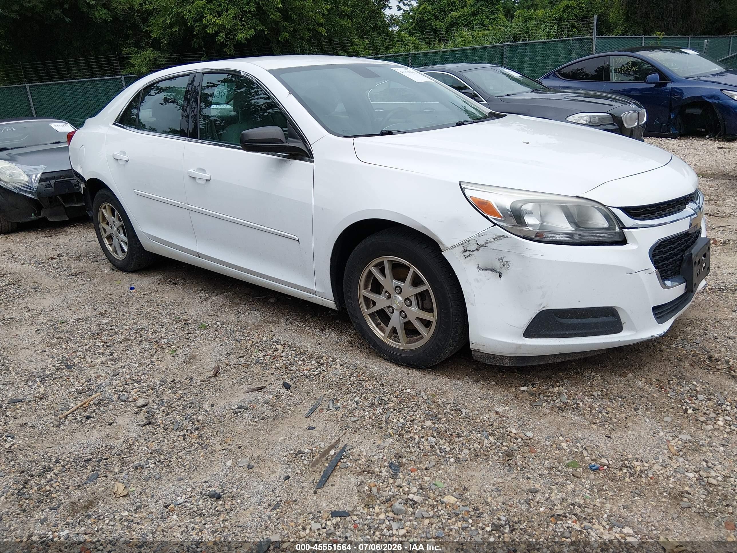 2014 Chevrolet Malibu 1fl White vin: 1G11A5SL3EU155446