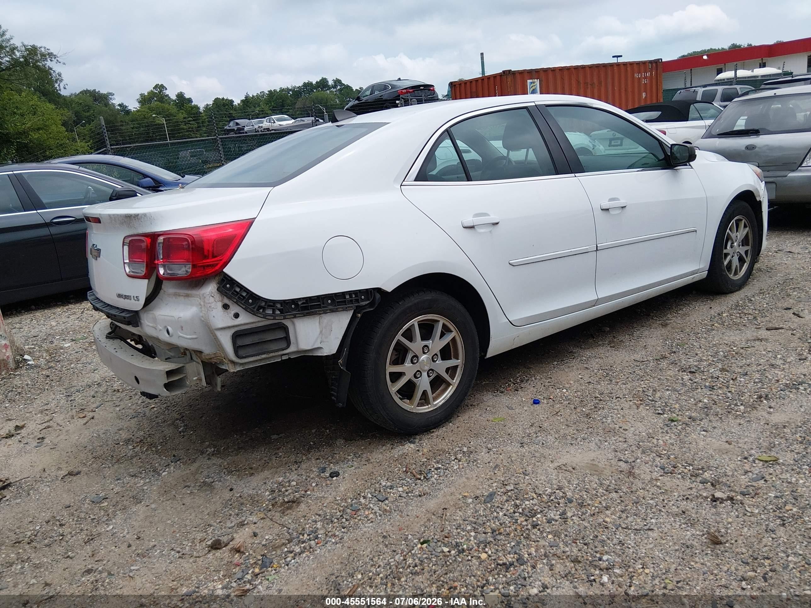 2014 Chevrolet Malibu 1fl White vin: 1G11A5SL3EU155446