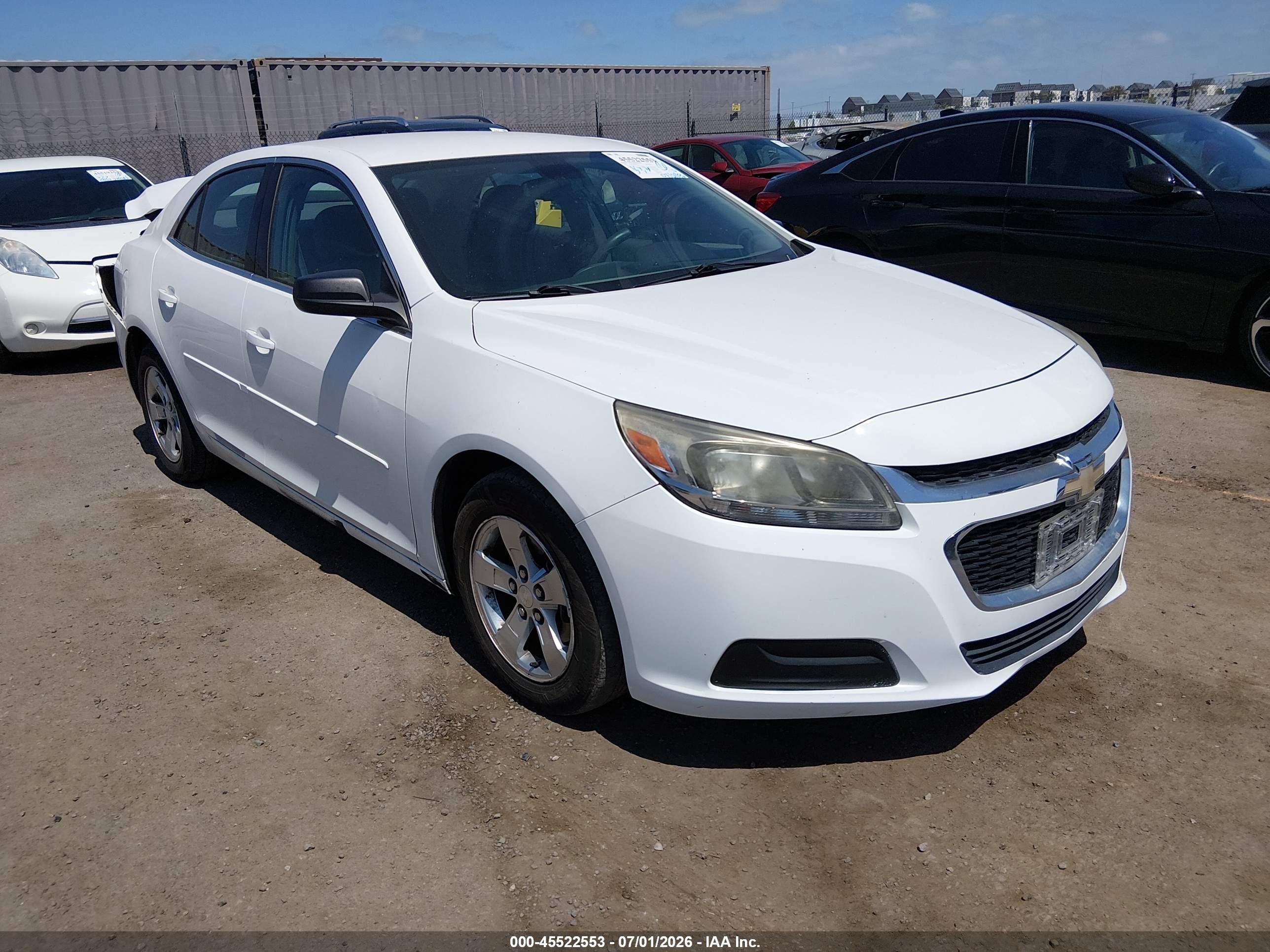 2015 Chevrolet Malibu 1fl White vin: 1G11A5SL3FU148997