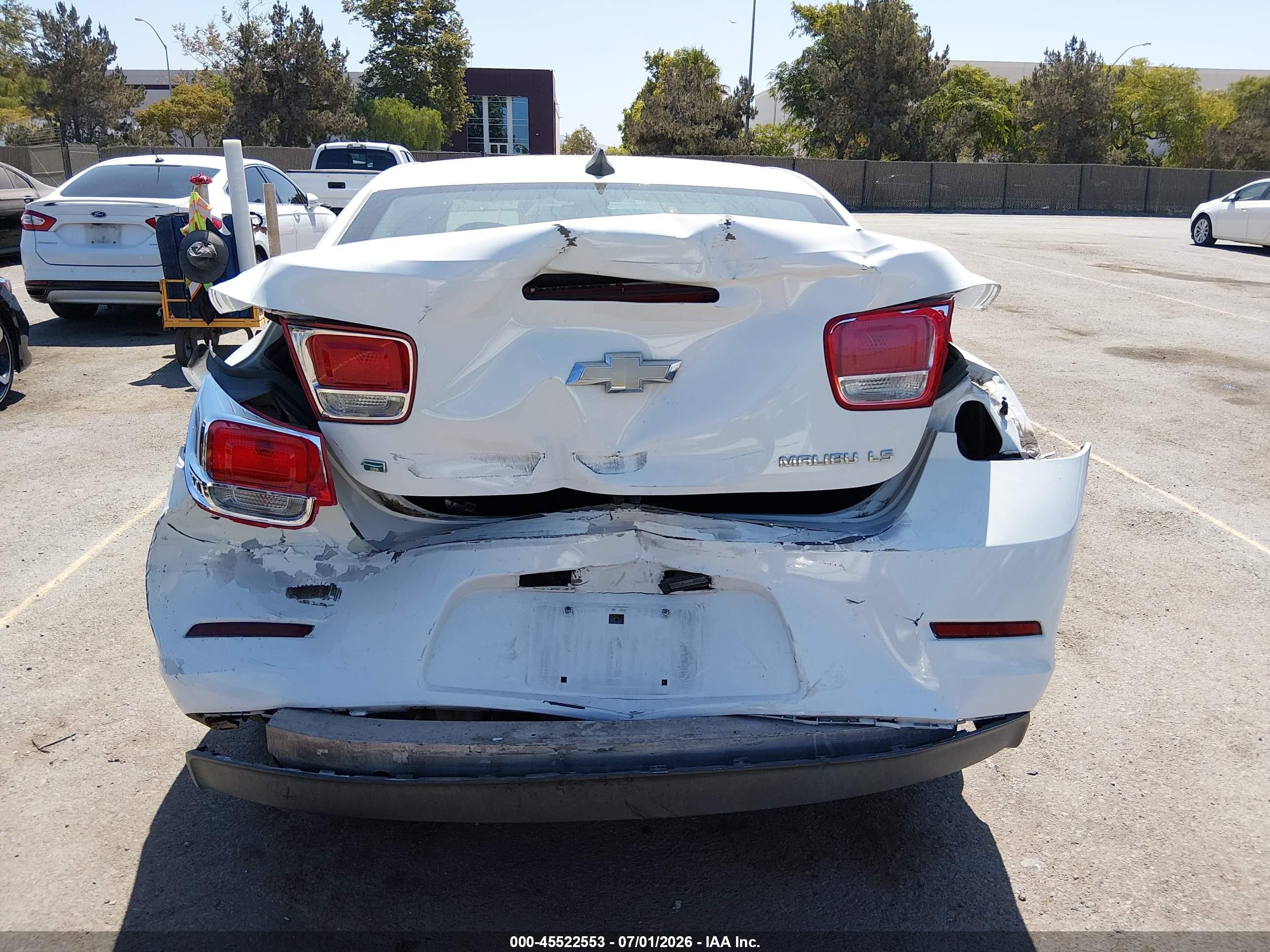 2015 Chevrolet Malibu 1fl White vin: 1G11A5SL3FU148997