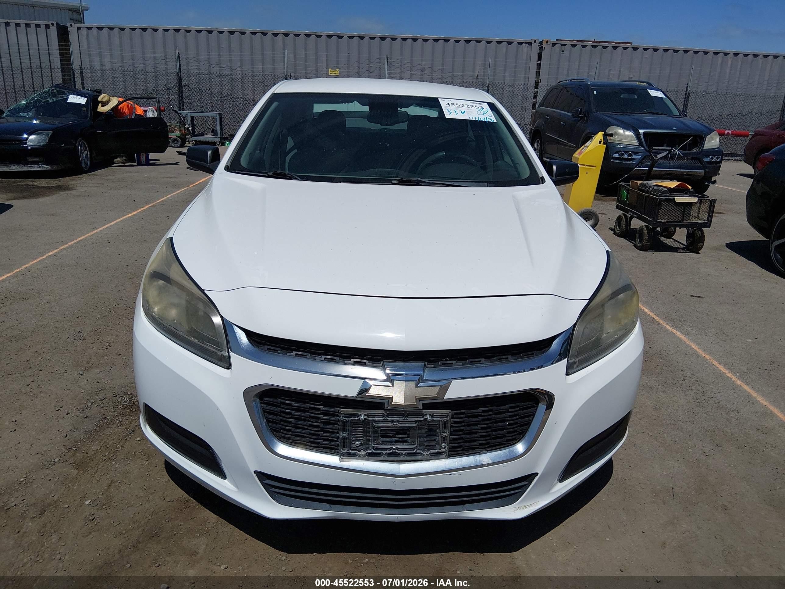 2015 Chevrolet Malibu 1fl White vin: 1G11A5SL3FU148997
