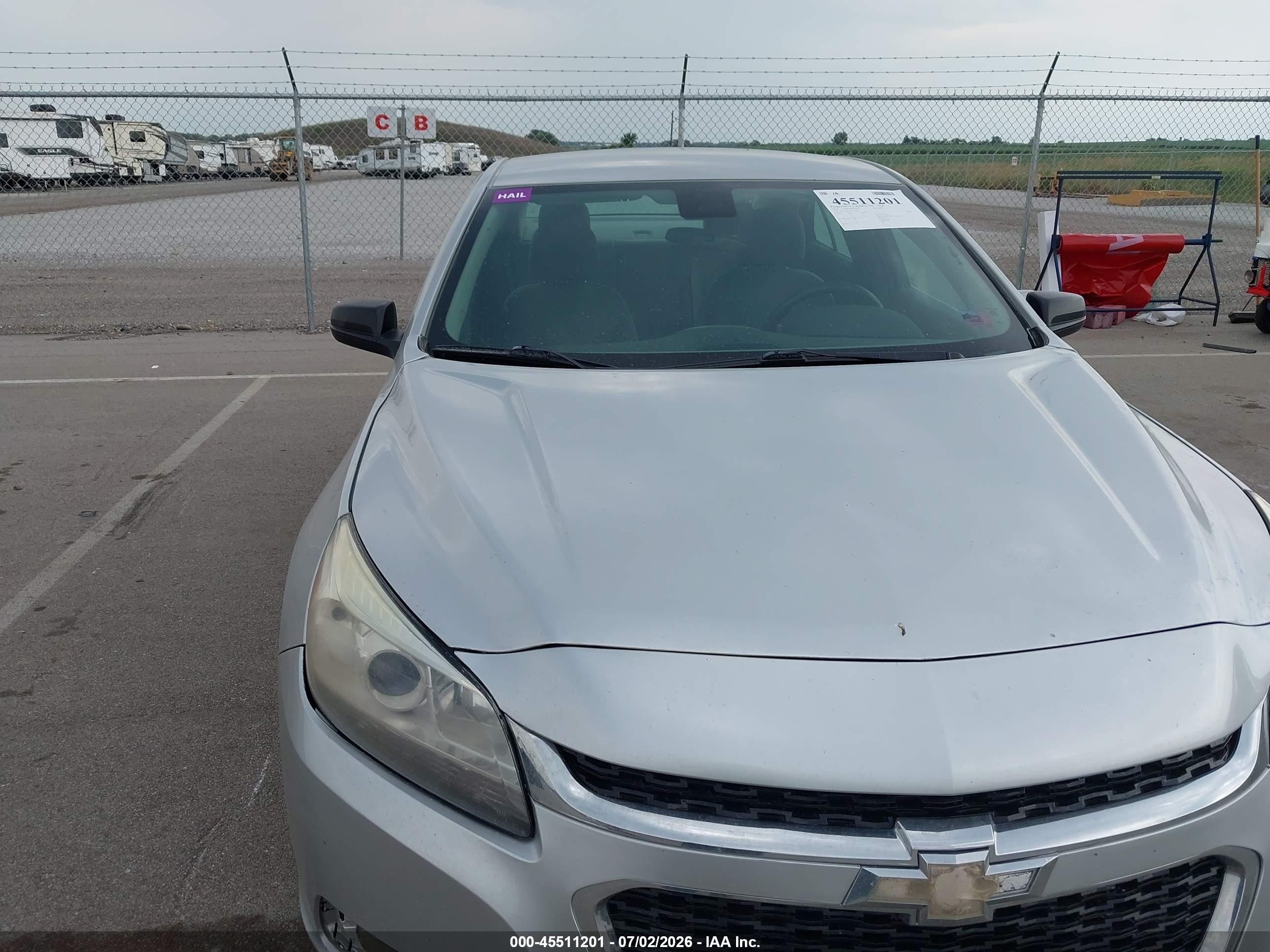 2014 Chevrolet Malibu 1fl Silver vin: 1G11A5SLXEF136087
