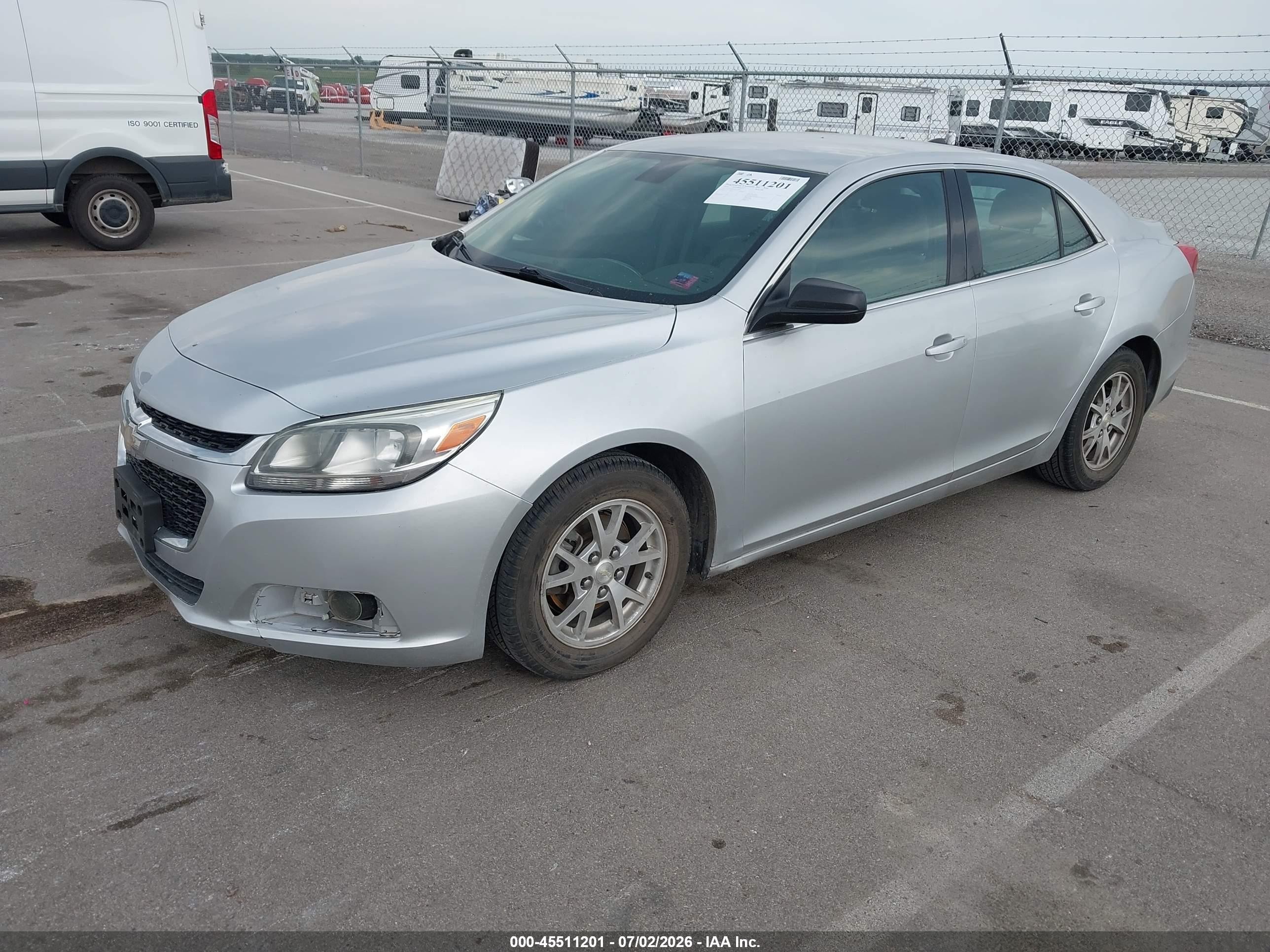 2014 Chevrolet Malibu 1fl Silver vin: 1G11A5SLXEF136087