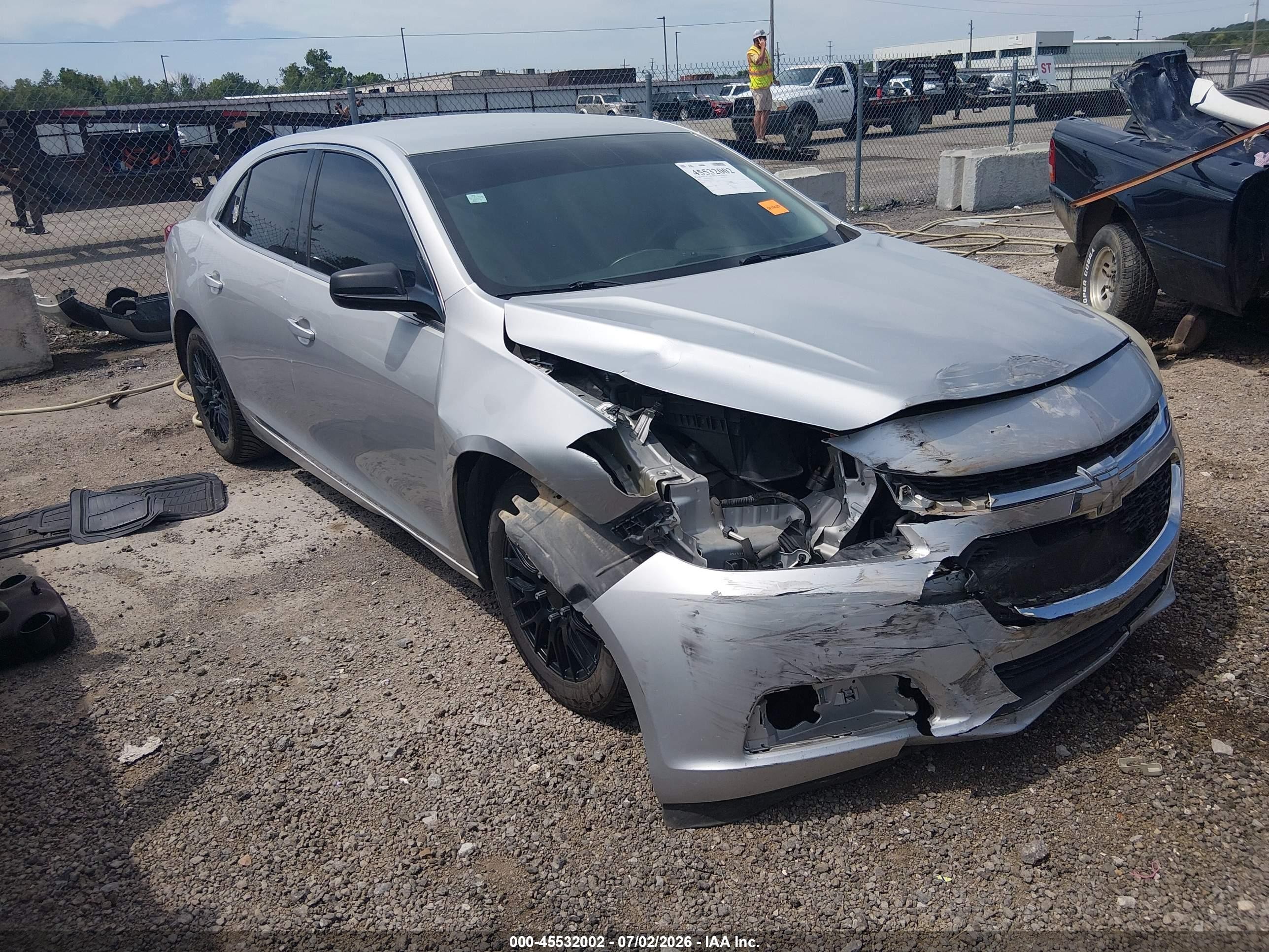 2014 Chevrolet Malibu 1fl Silver vin: 1G11A5SLXEF290265