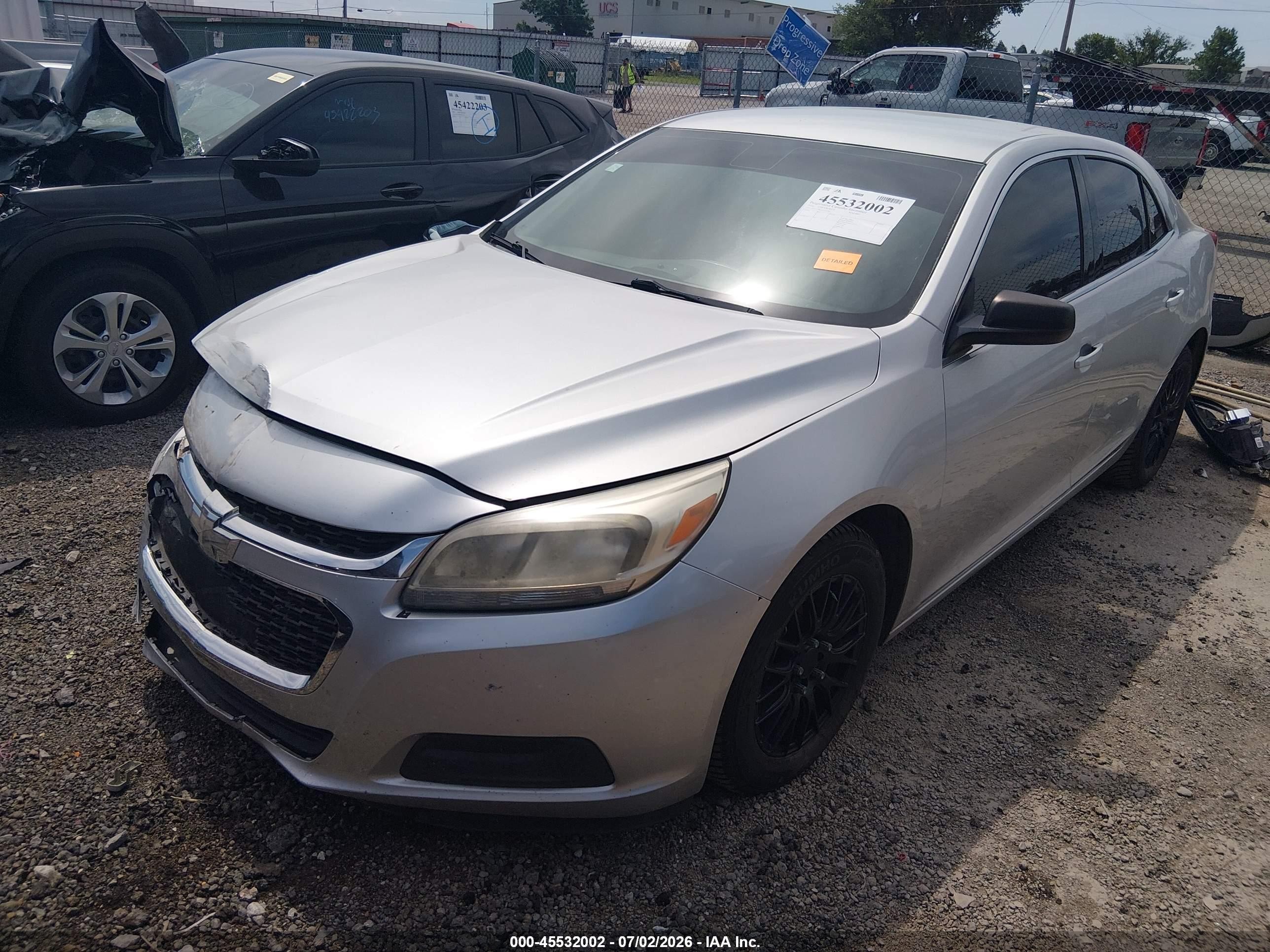 2014 Chevrolet Malibu 1fl Silver vin: 1G11A5SLXEF290265