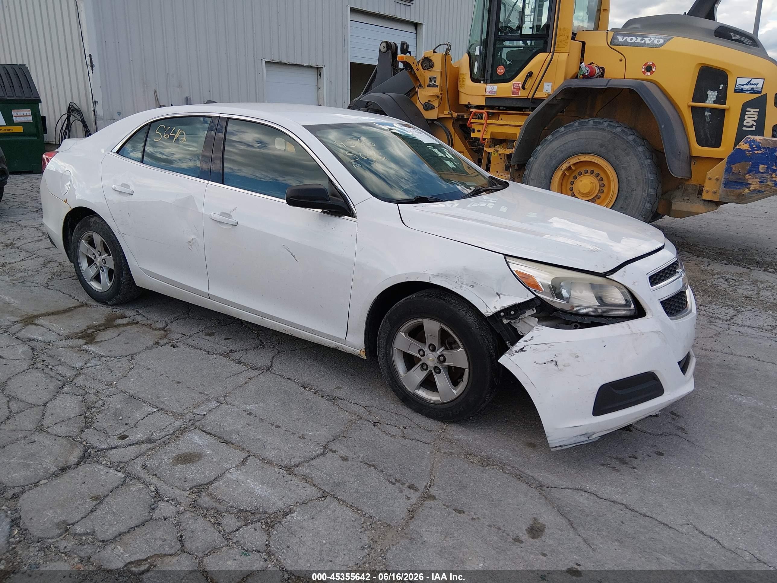 2013 Chevrolet Malibu 1ls White vin: 1G11B5SA0DF349706