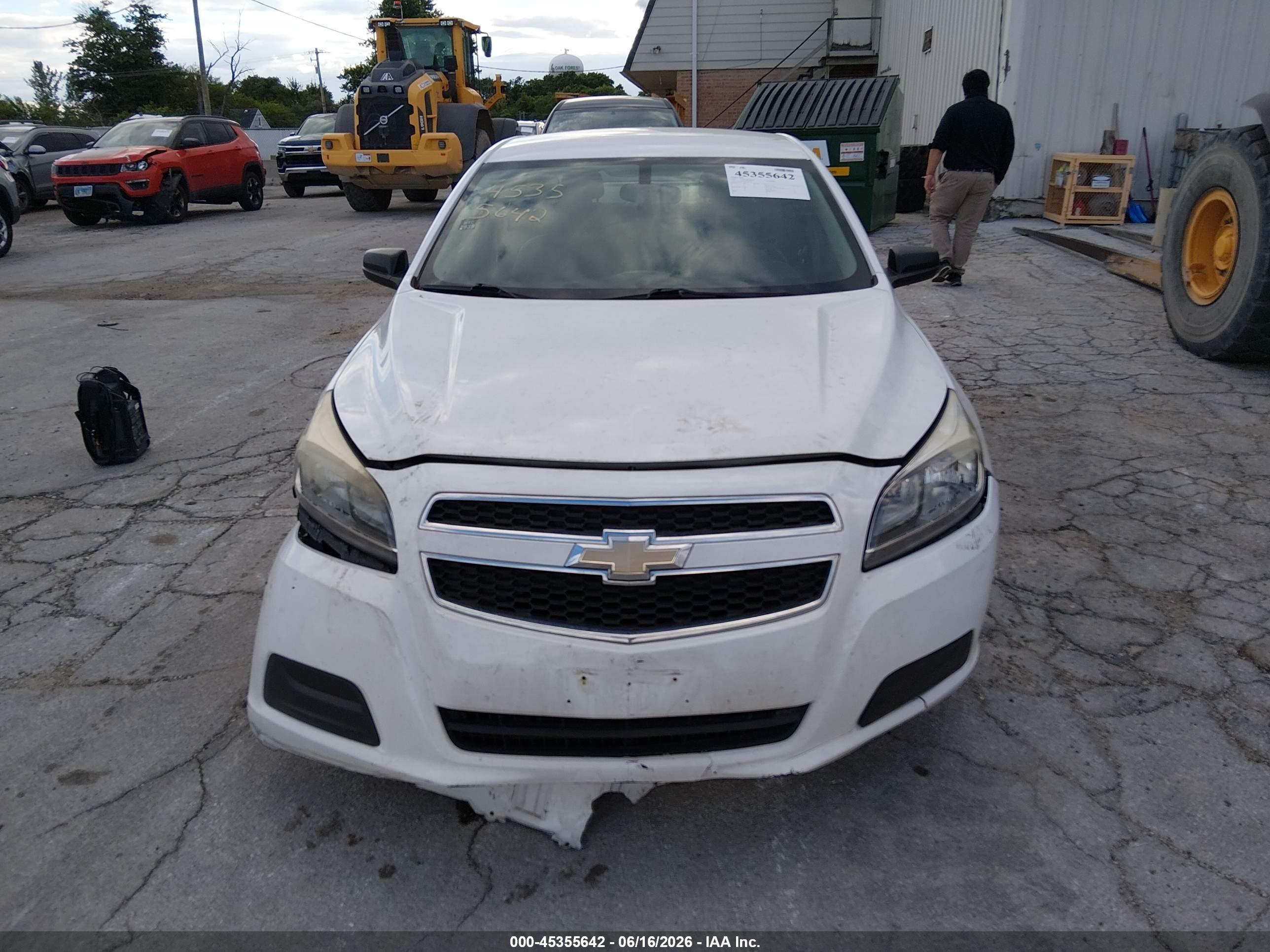 2013 Chevrolet Malibu 1ls White vin: 1G11B5SA0DF349706