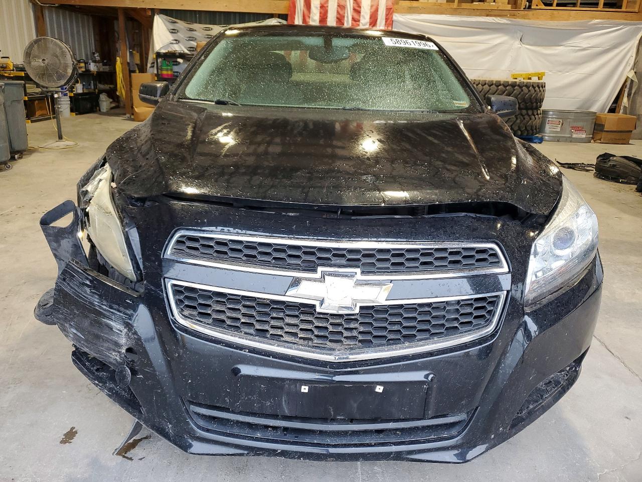 2013 Chevrolet Malibu Ls Black vin: 1G11B5SA1DF137347