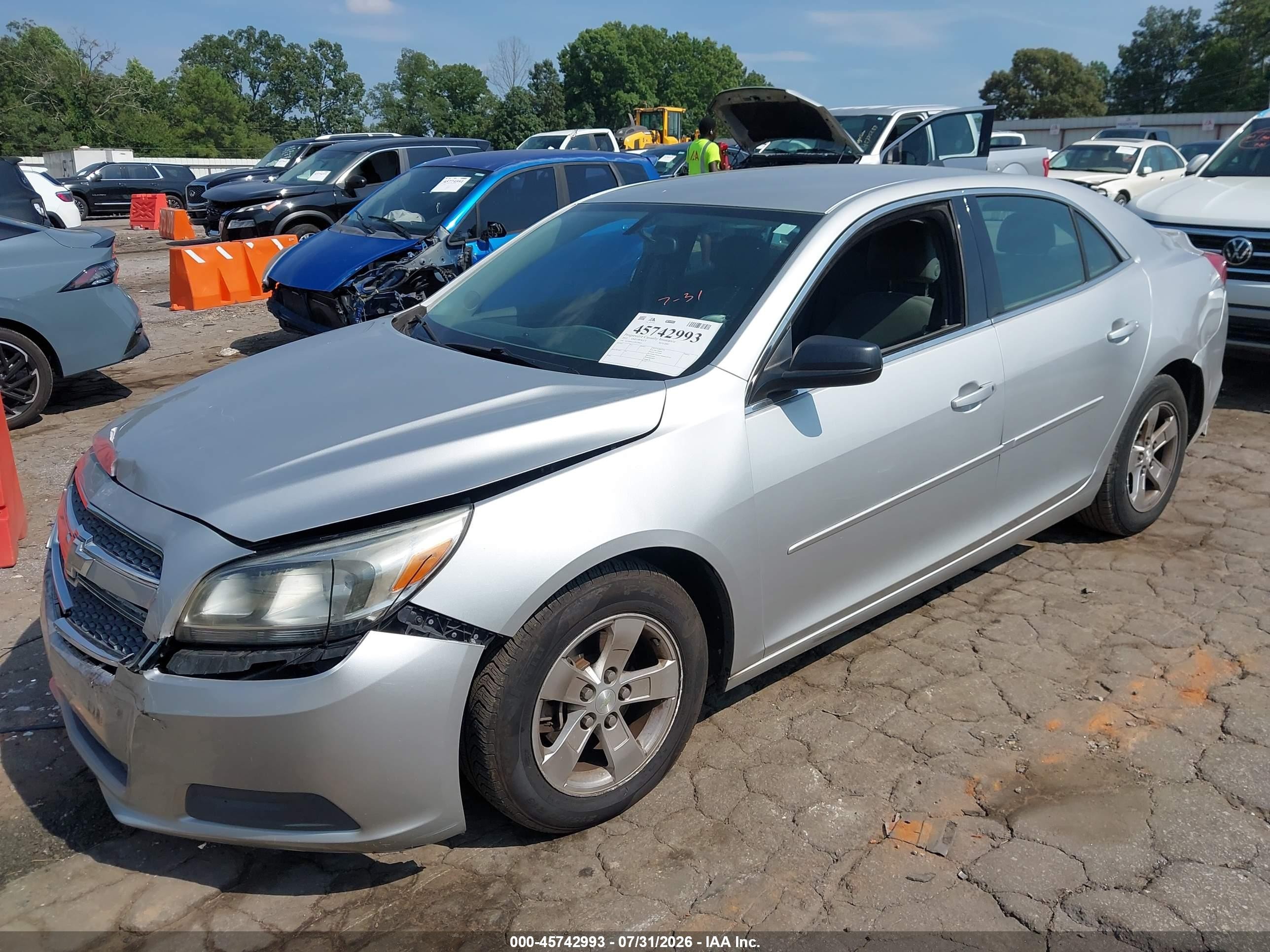 2013 Chevrolet Malibu 1ls Silver vin: 1G11B5SA1DF229834