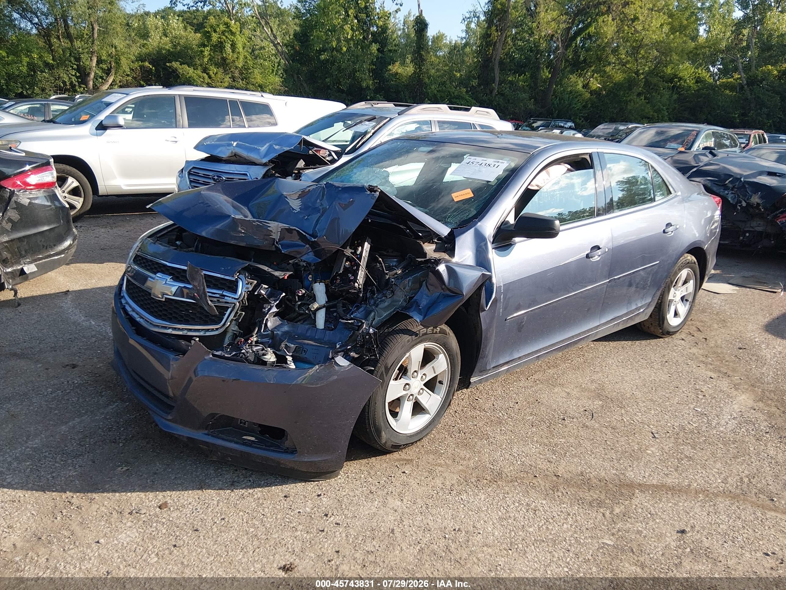 2013 Chevrolet Malibu 1ls Blue vin: 1G11B5SA1DF332302