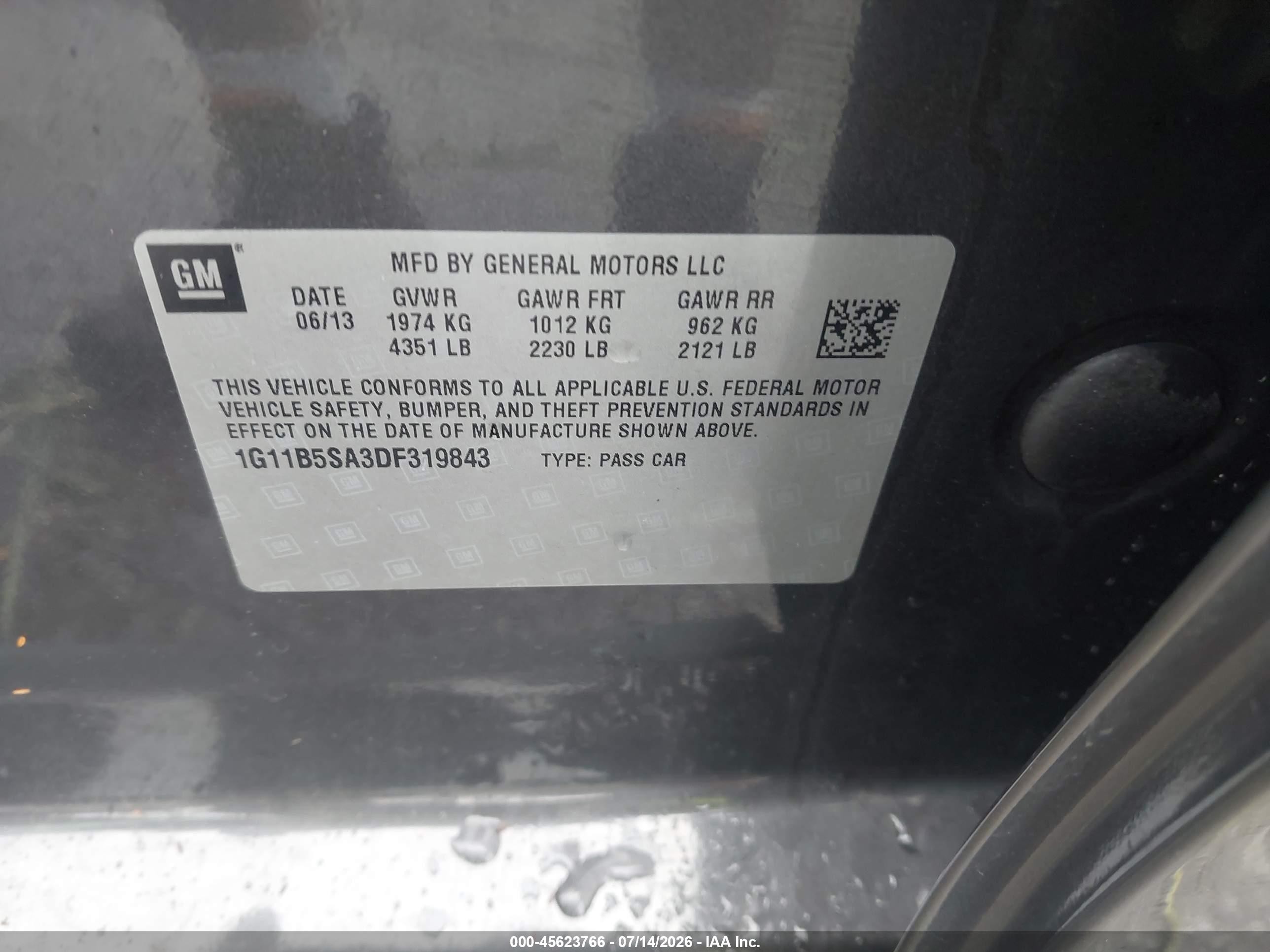 2013 Chevrolet Malibu 1ls Gray vin: 1G11B5SA3DF319843