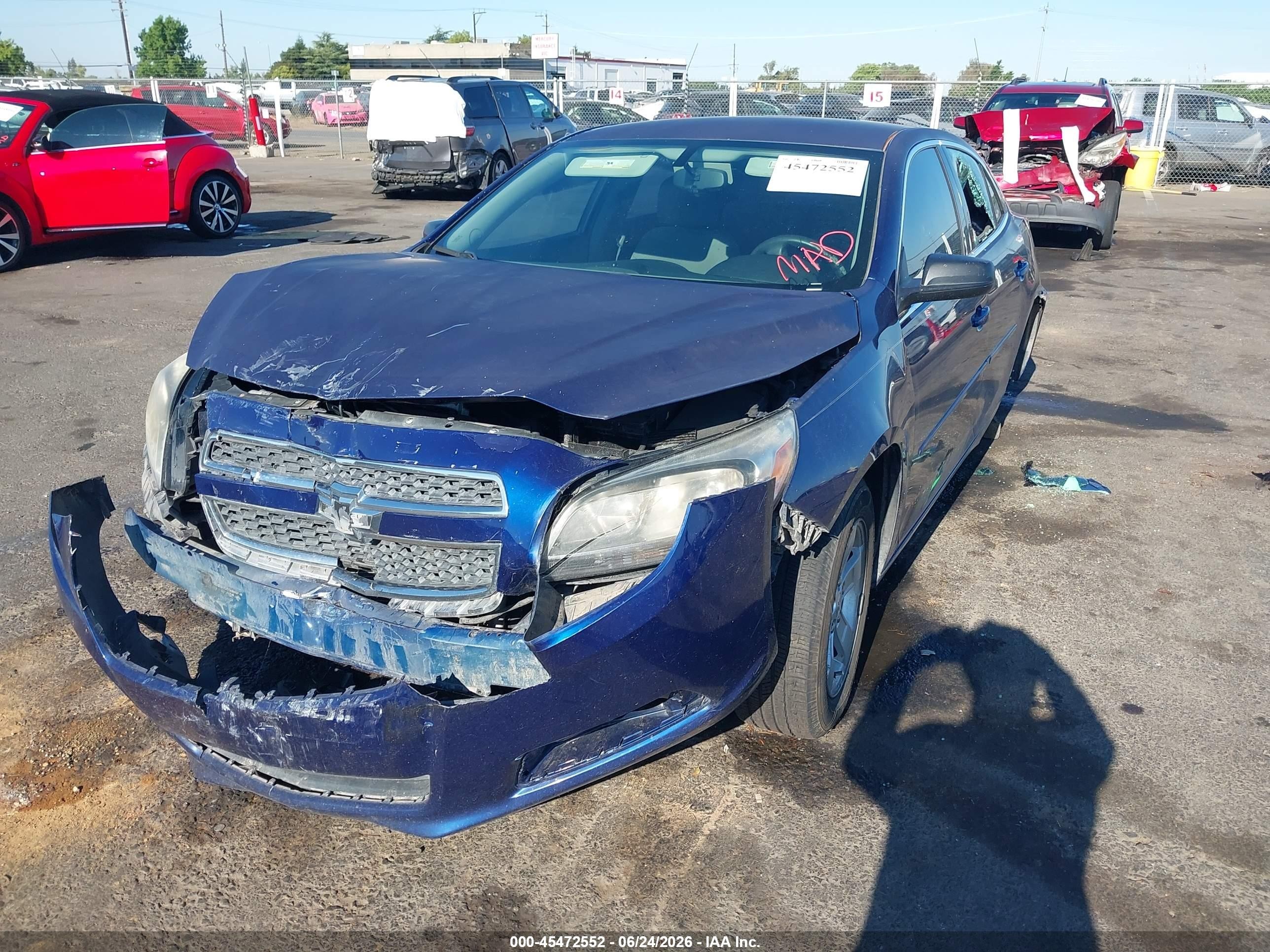 2013 Chevrolet Malibu 1ls Blue vin: 1G11B5SA3DU113322