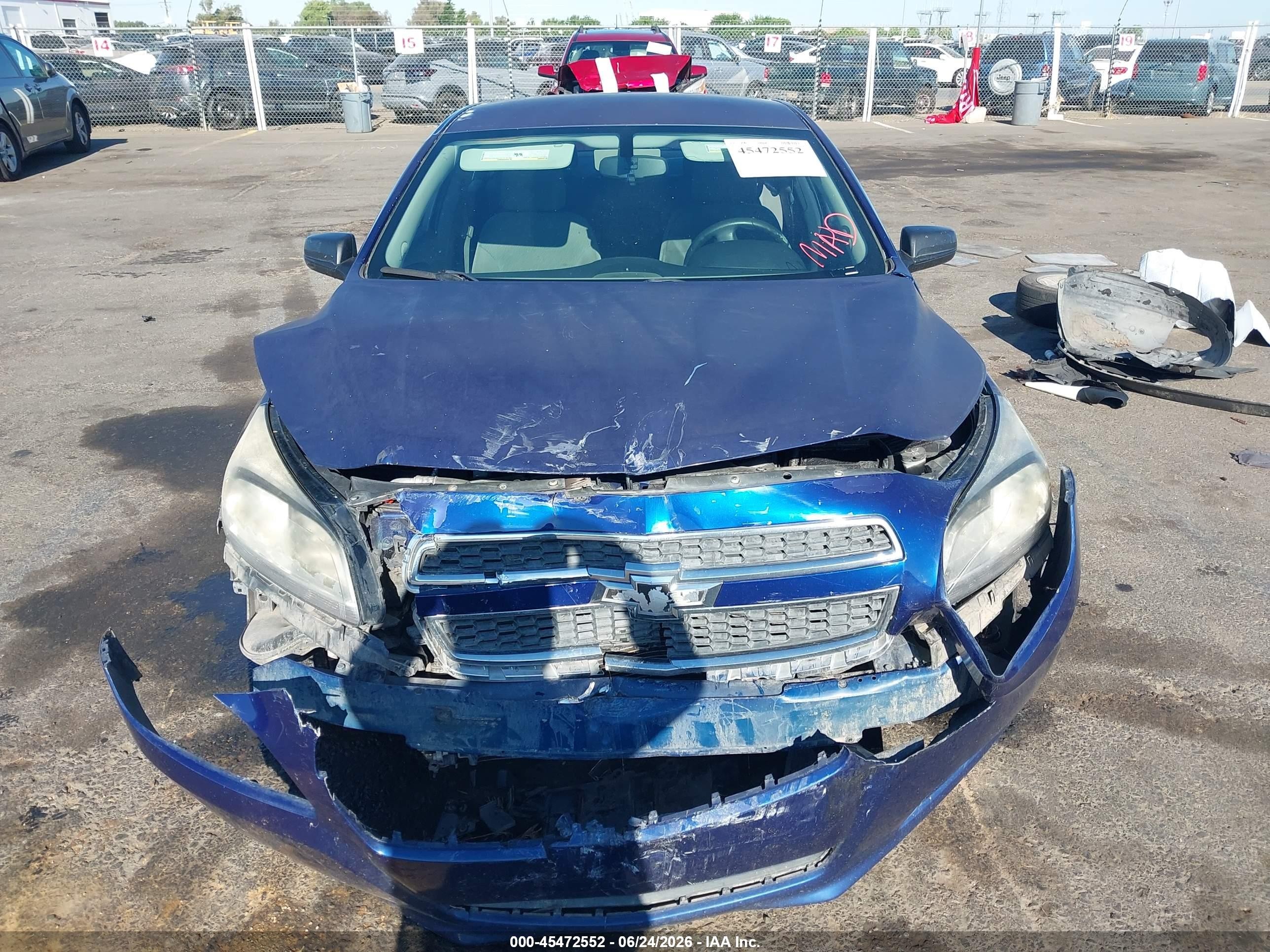 2013 Chevrolet Malibu 1ls Blue vin: 1G11B5SA3DU113322