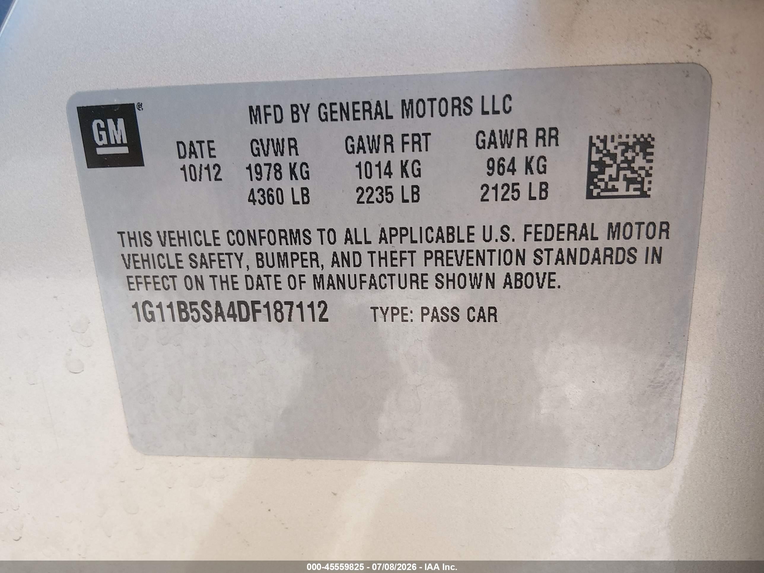 2013 Chevrolet Malibu 1ls Gold vin: 1G11B5SA4DF187112
