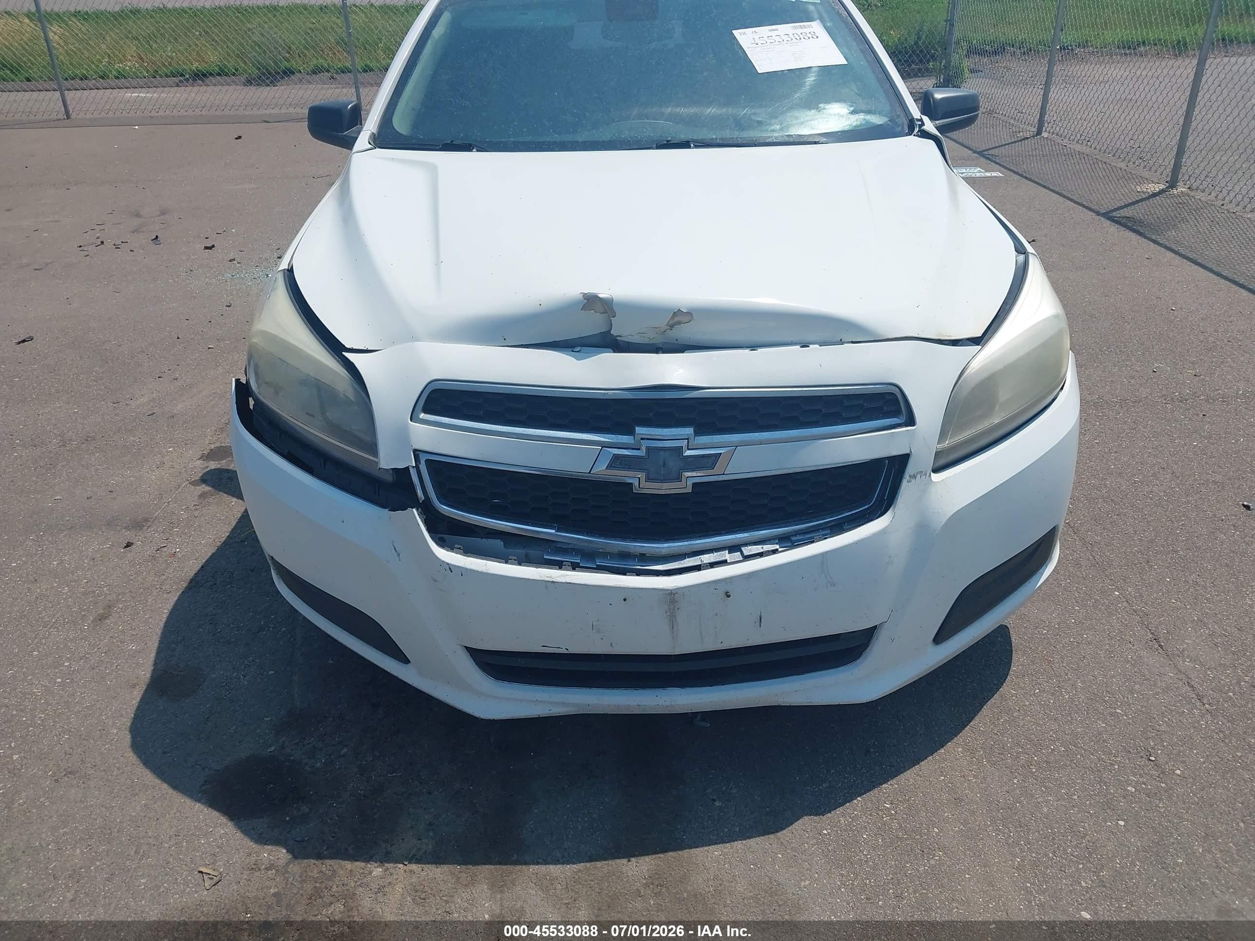 2013 Chevrolet Malibu 1ls White vin: 1G11B5SA4DF354567