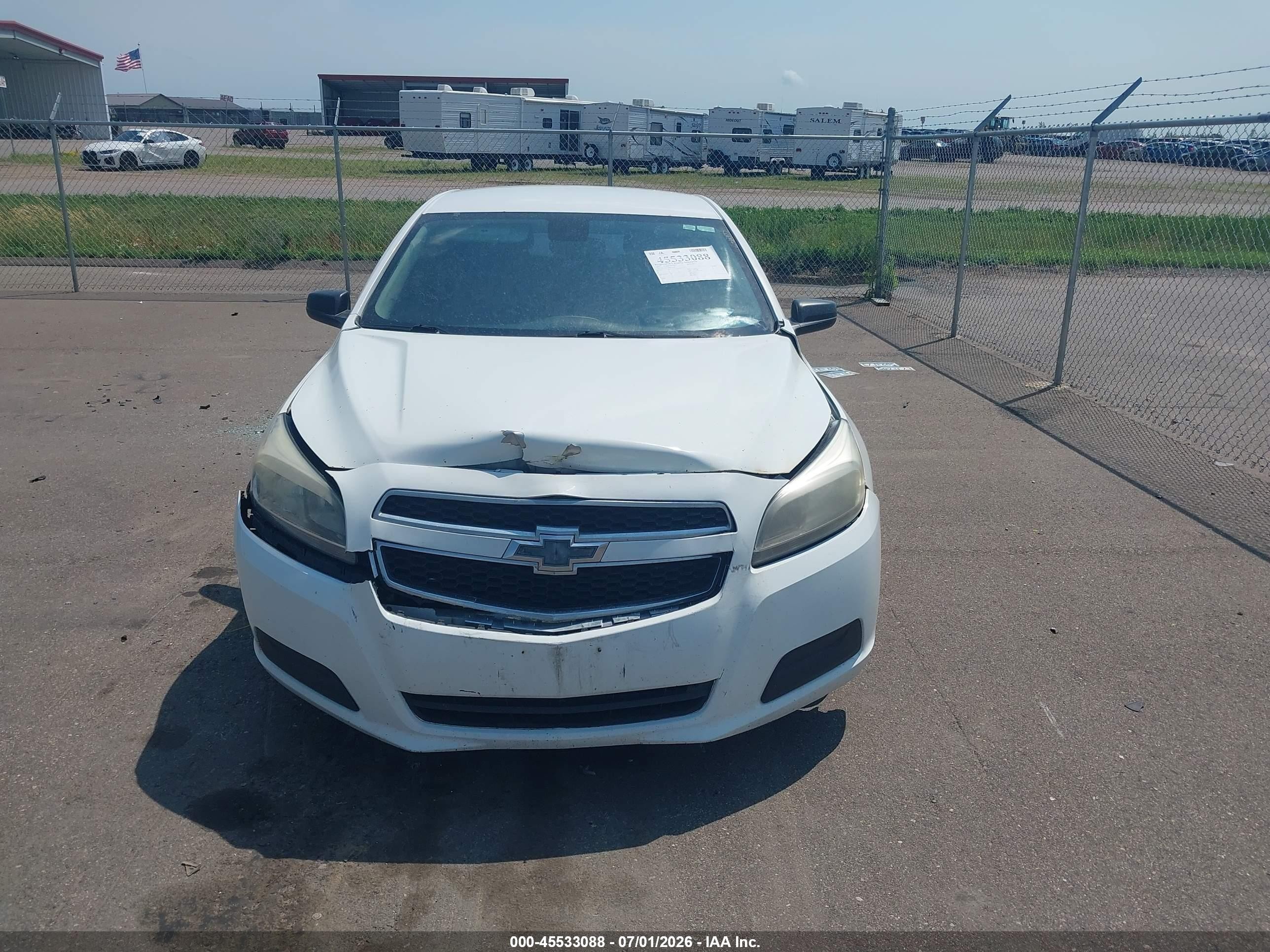 2013 Chevrolet Malibu 1ls White vin: 1G11B5SA4DF354567
