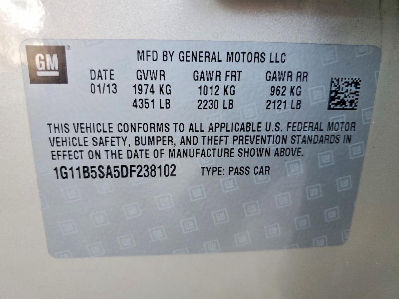 2013 Chevrolet Malibu Ls Silver vin: 1G11B5SA5DF238102