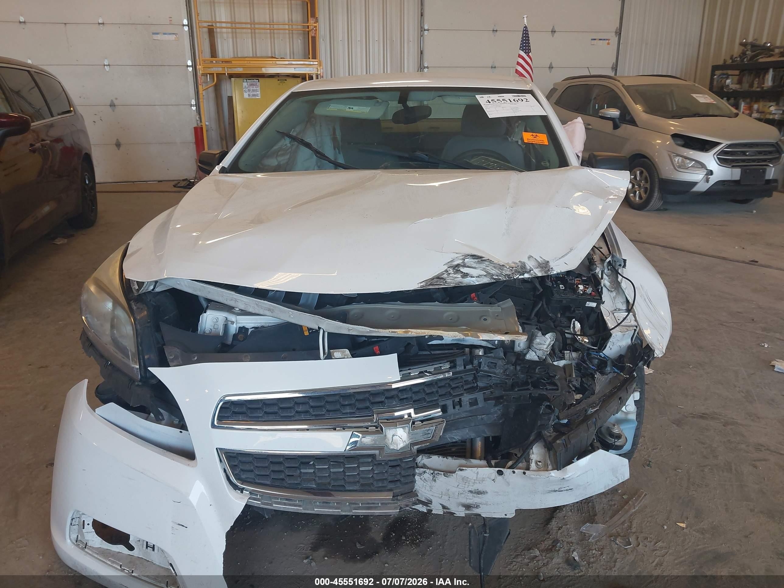 2013 Chevrolet Malibu 1ls White vin: 1G11B5SA5DF261881