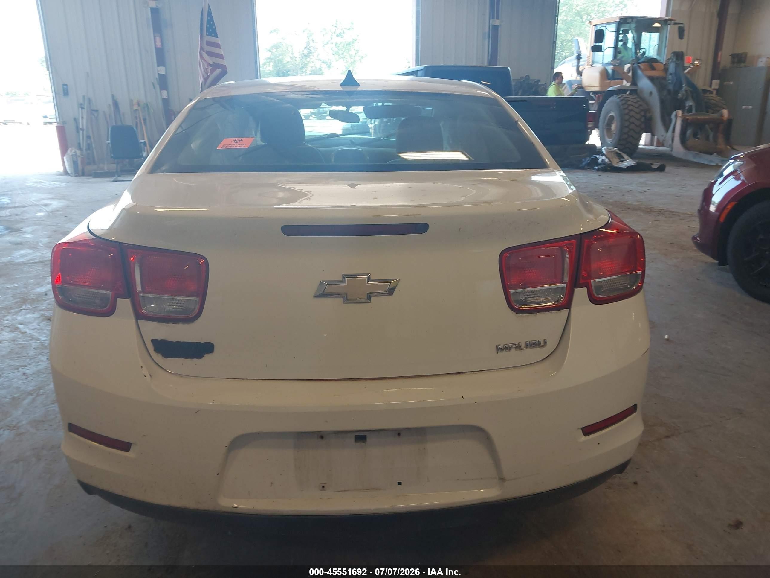 2013 Chevrolet Malibu 1ls White vin: 1G11B5SA5DF261881