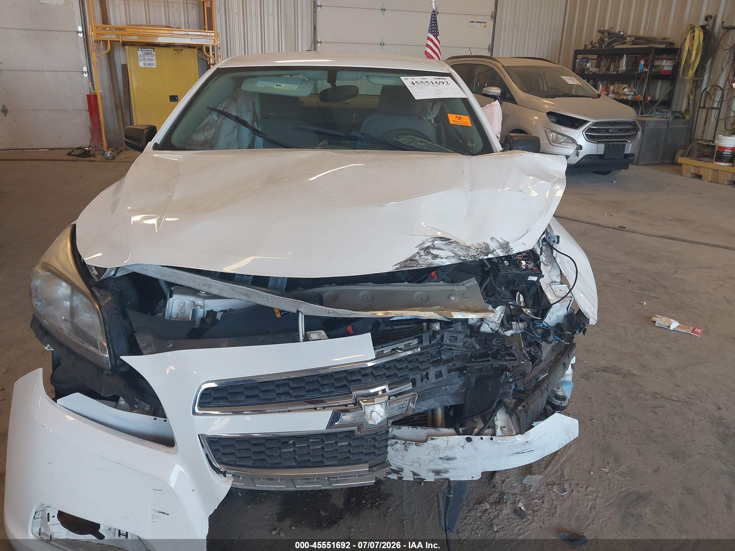2013 Chevrolet Malibu 1ls White vin: 1G11B5SA5DF261881