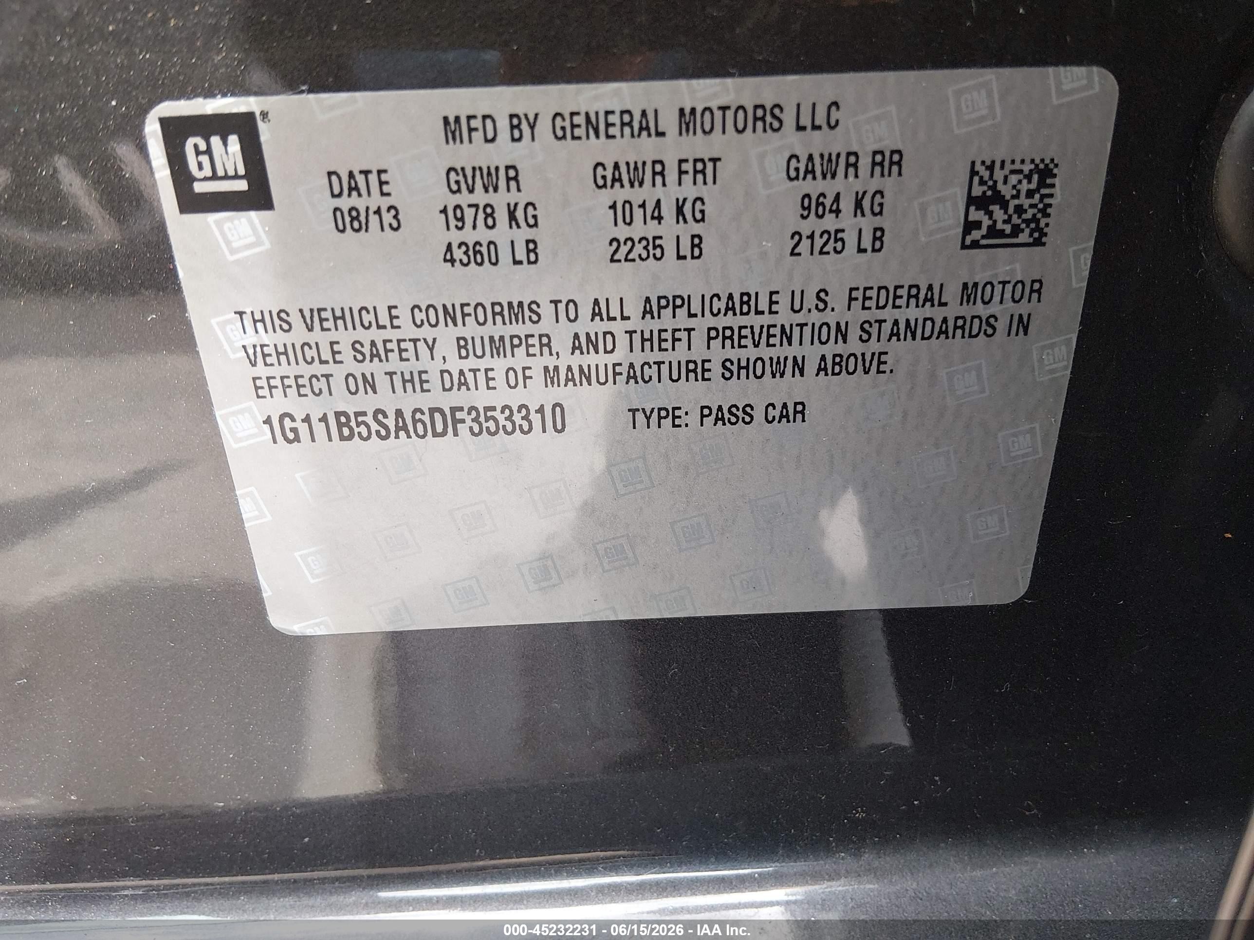 2013 Chevrolet Malibu 1ls Gray vin: 1G11B5SA6DF353310