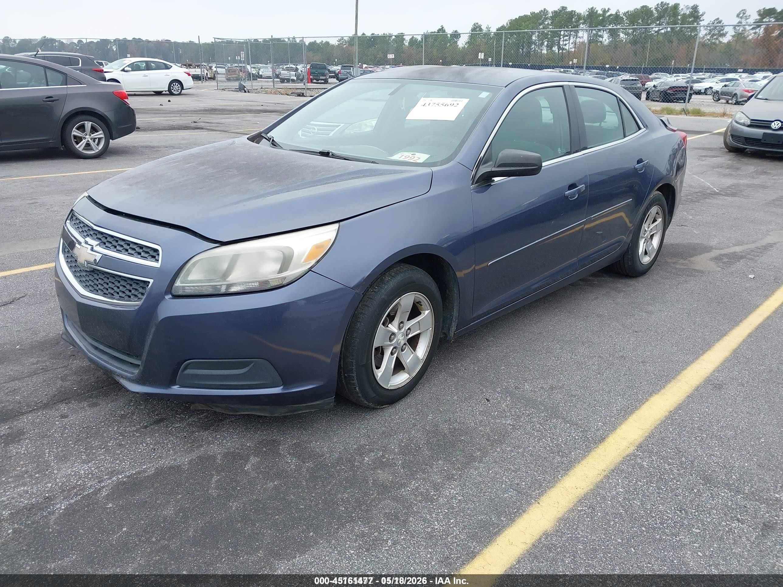 2013 Chevrolet Malibu 1ls Blue vin: 1G11B5SA8DF152010