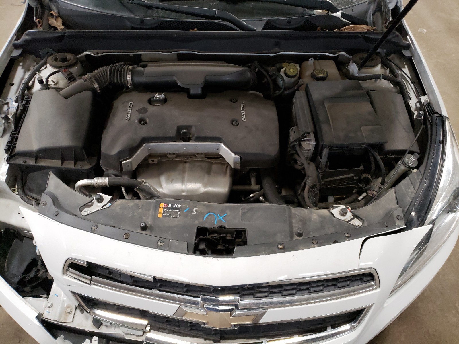2013 Chevrolet Malibu Ls White vin: 1G11B5SA9DF236353