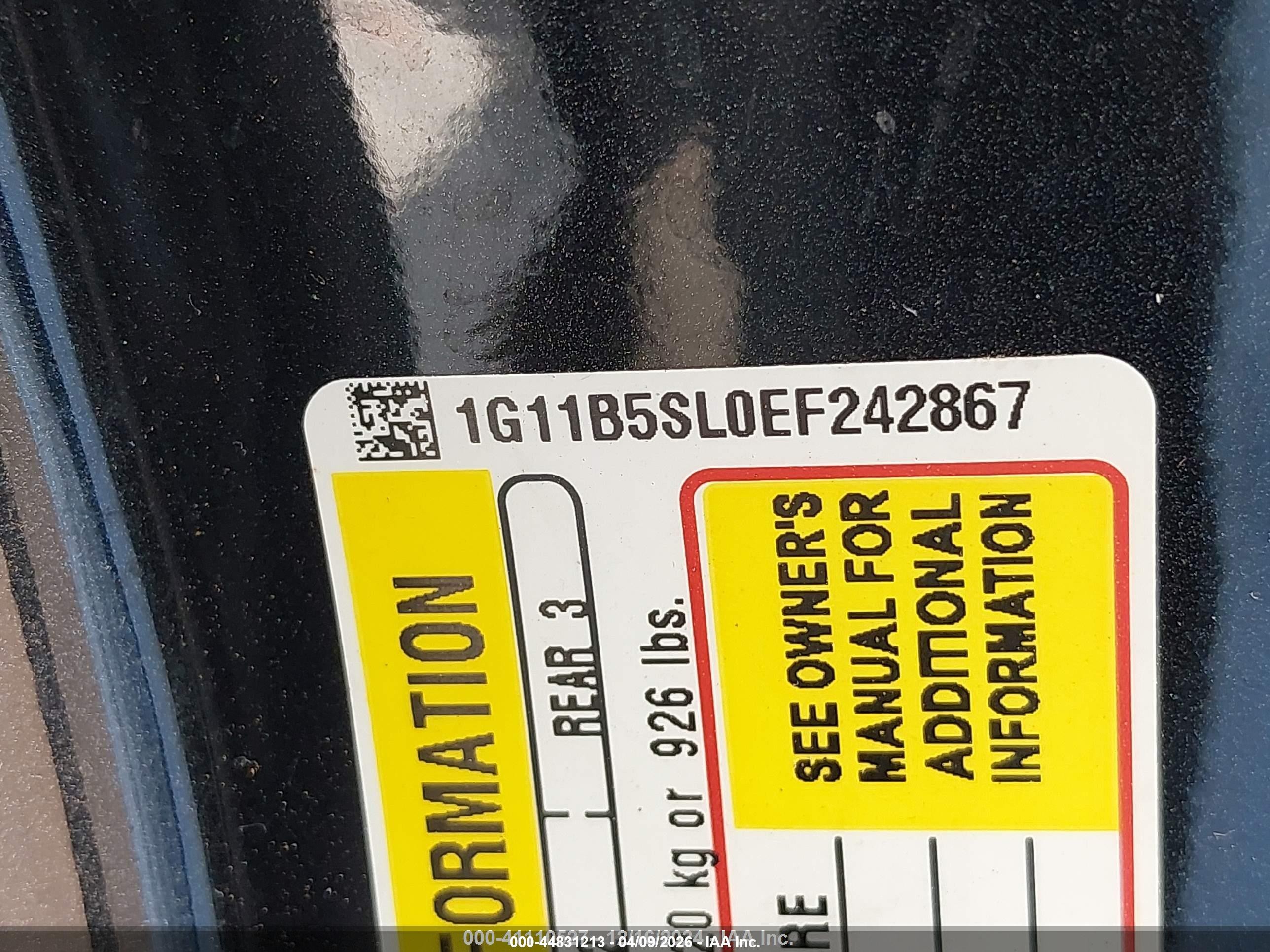 2014 Chevrolet Malibu Ls Black vin: 1G11B5SL0EF242867
