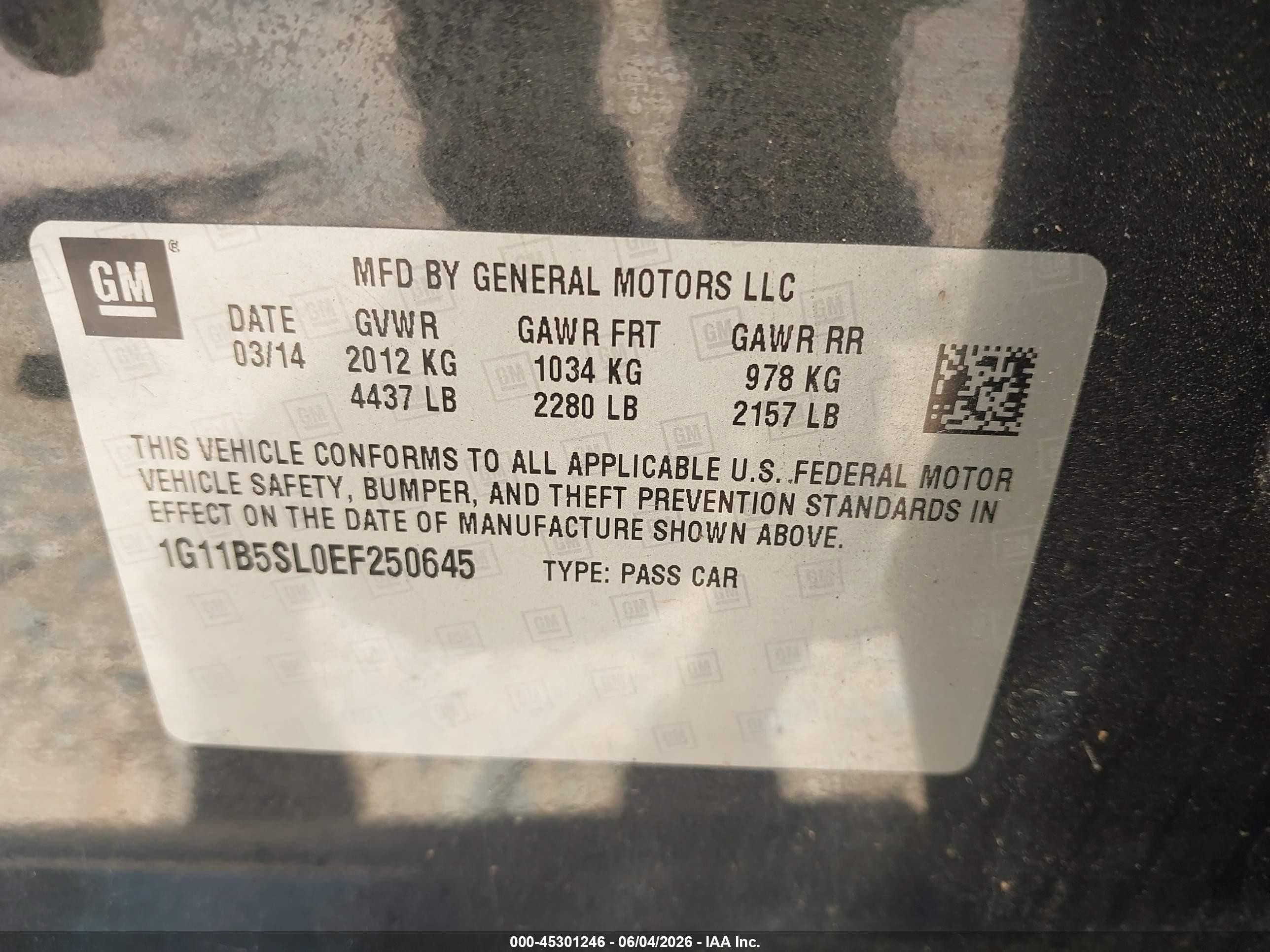 2014 Chevrolet Malibu 1ls Gray vin: 1G11B5SL0EF250645