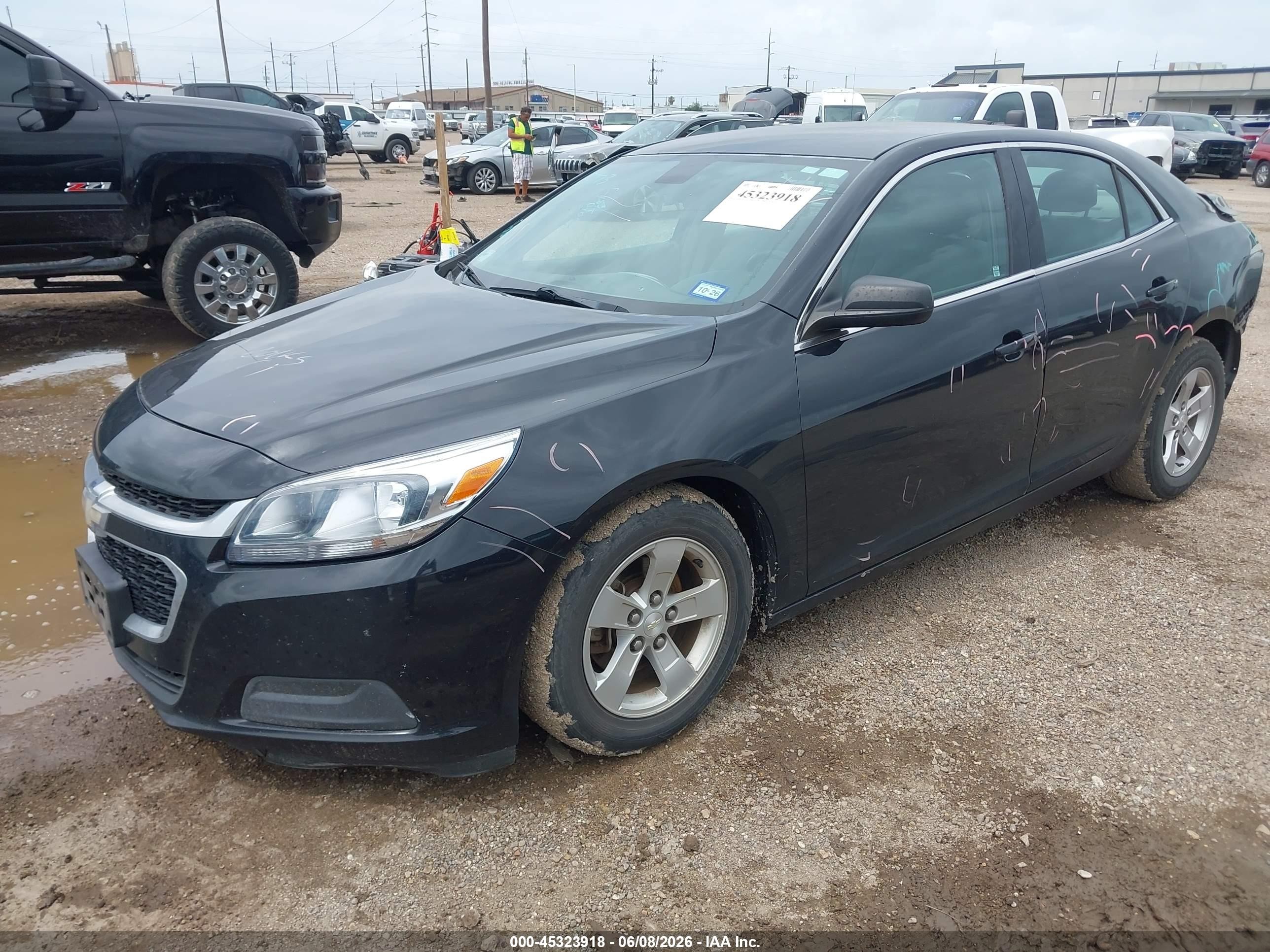 2015 Chevrolet Malibu Ls Black vin: 1G11B5SL0FF191601