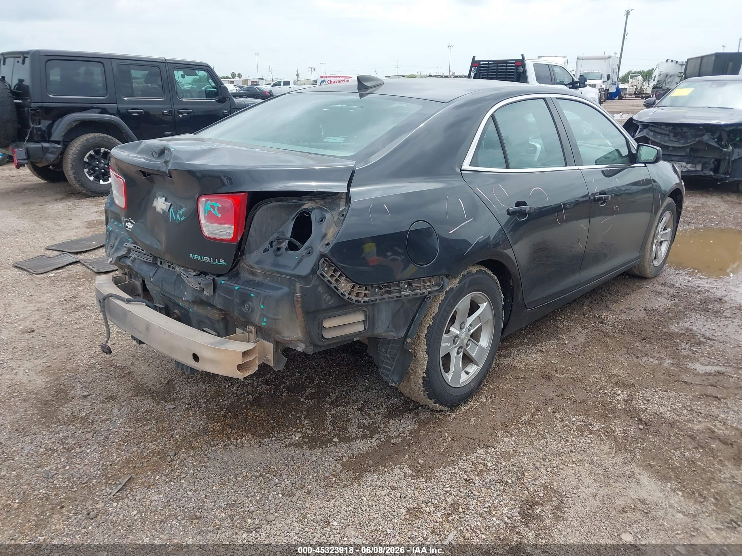 2015 Chevrolet Malibu Ls Black vin: 1G11B5SL0FF191601