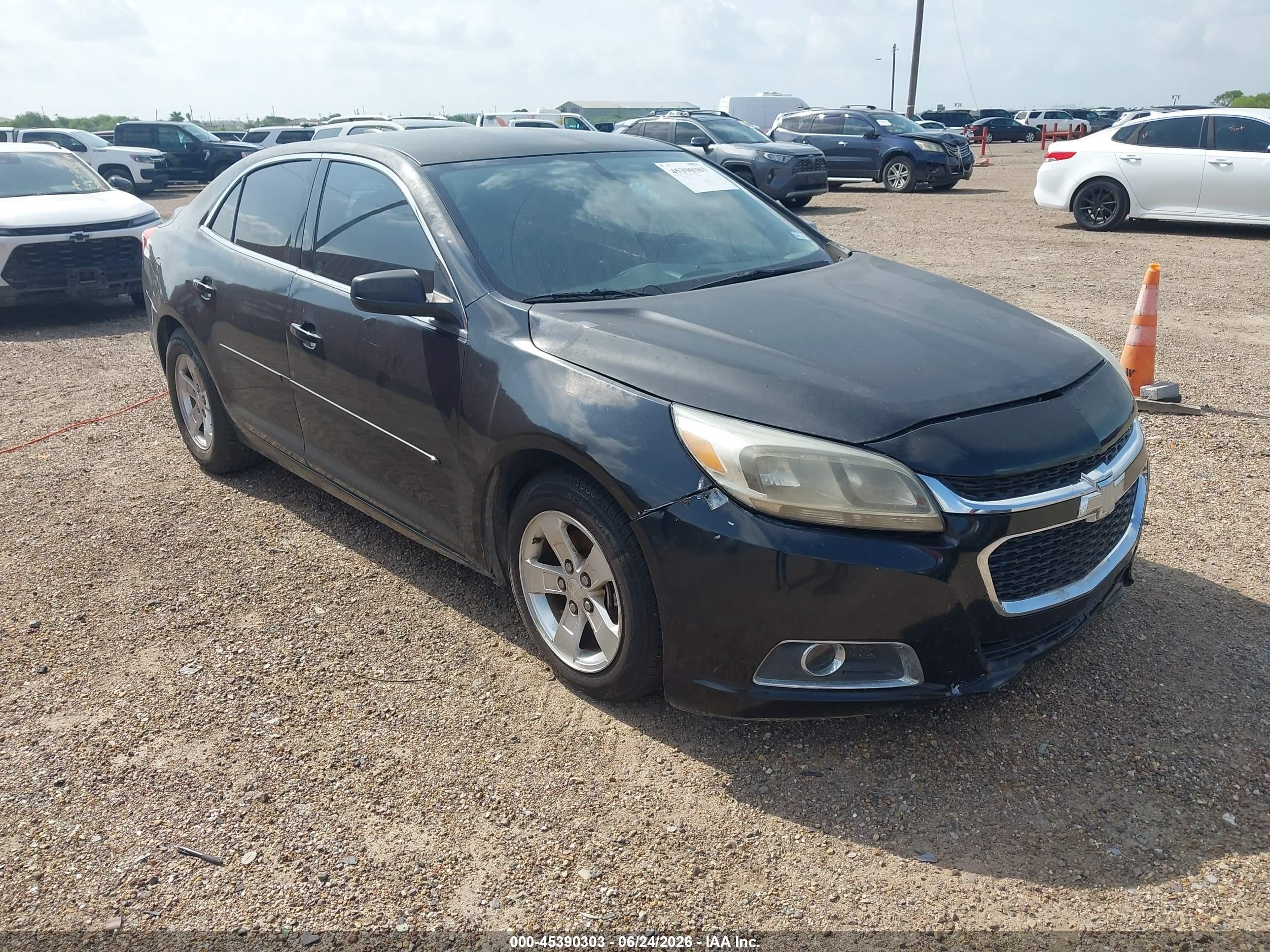 2015 Chevrolet Malibu Ls Black vin: 1G11B5SL0FF334420
