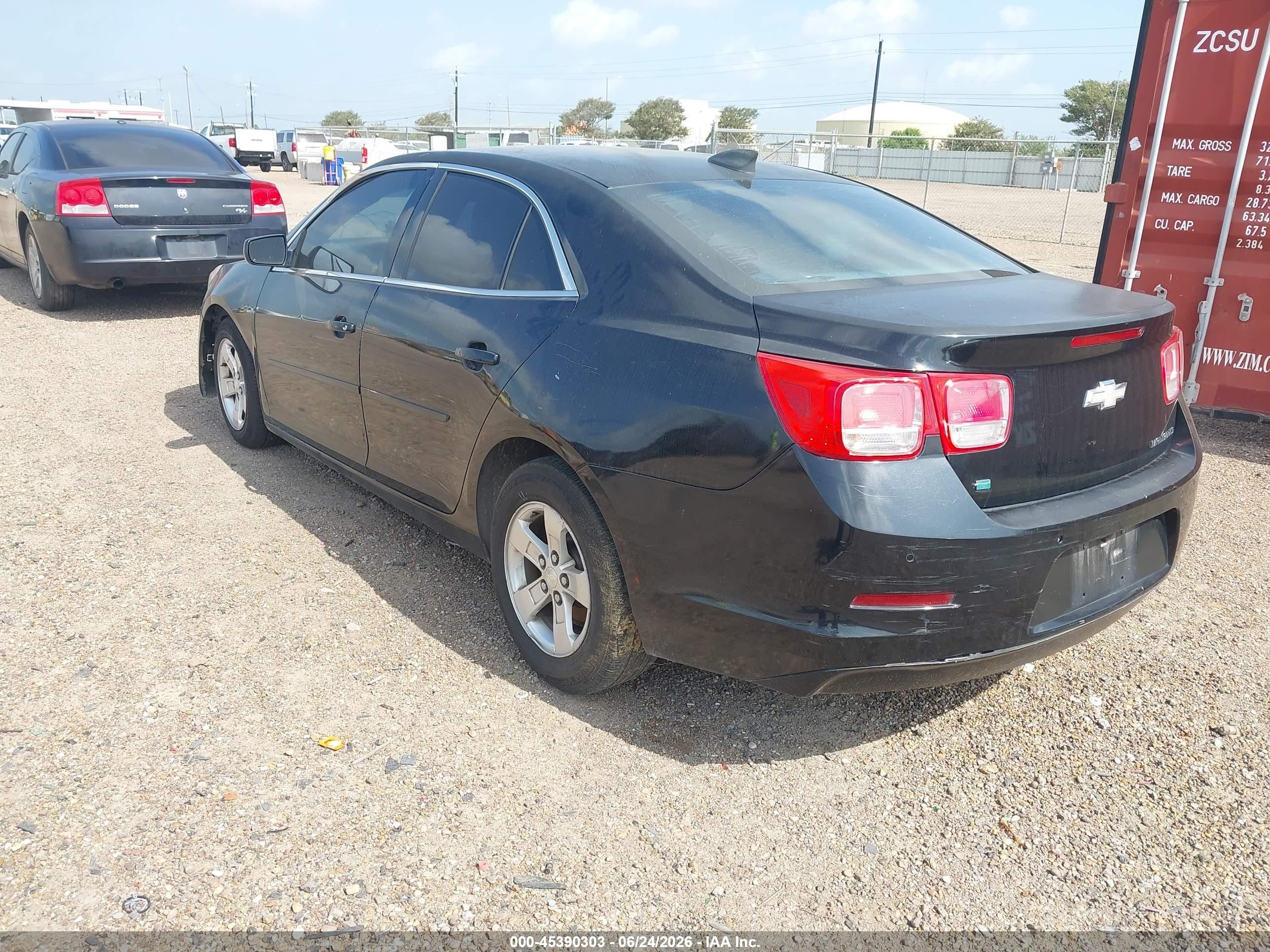 2015 Chevrolet Malibu Ls Black vin: 1G11B5SL0FF334420