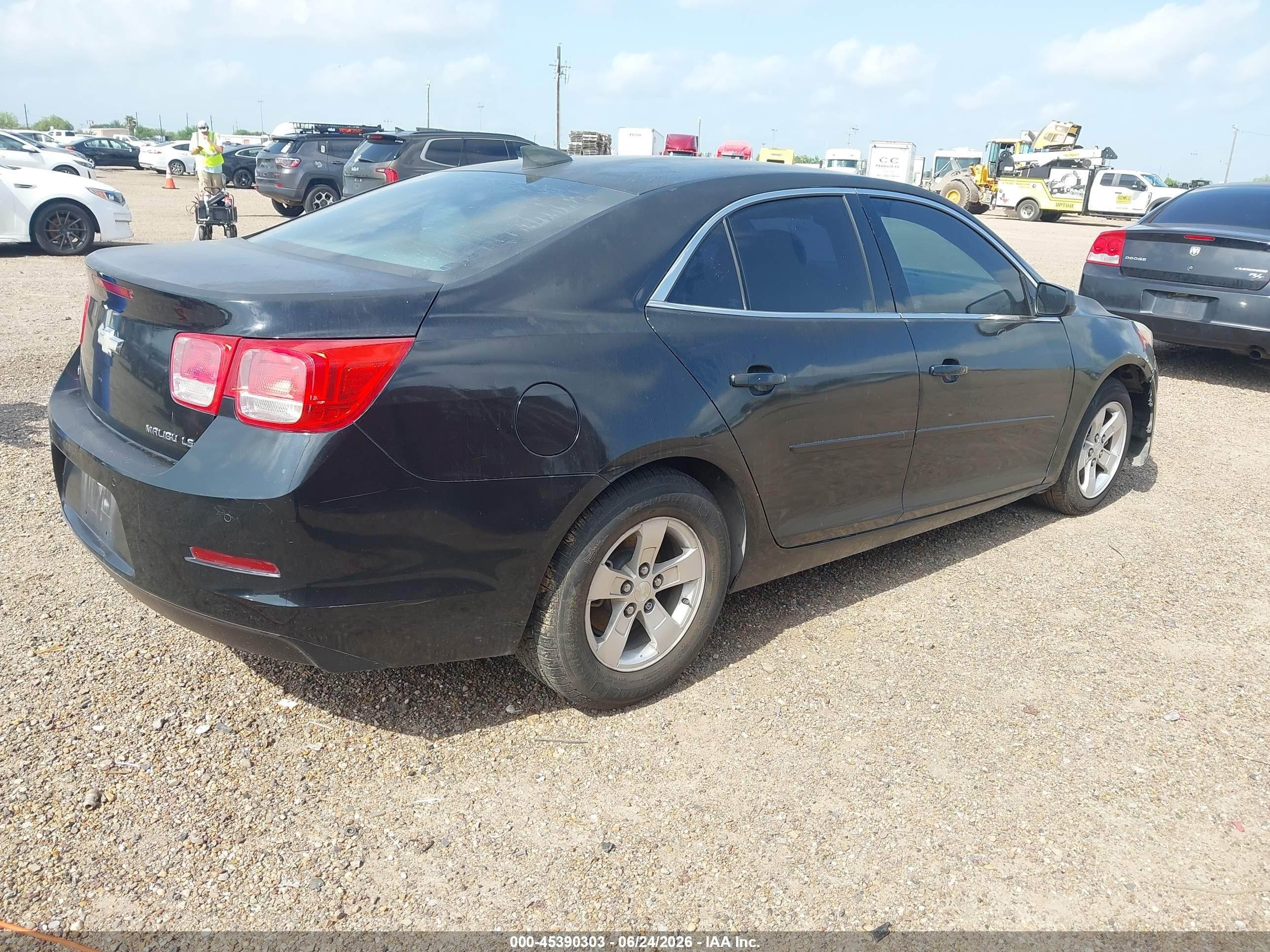 2015 Chevrolet Malibu Ls Black vin: 1G11B5SL0FF334420