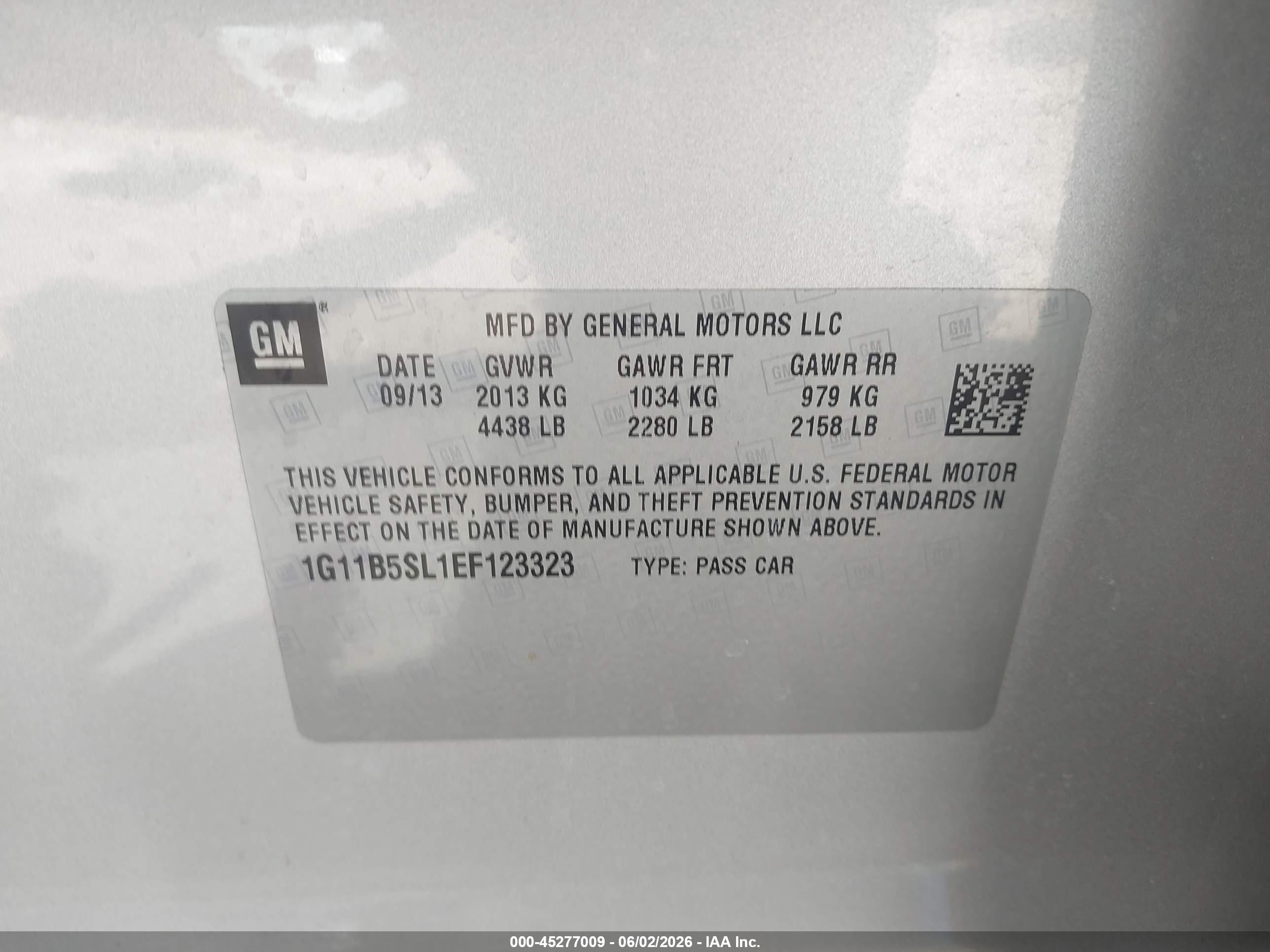 2014 Chevrolet Malibu 1ls Silver vin: 1G11B5SL1EF123323
