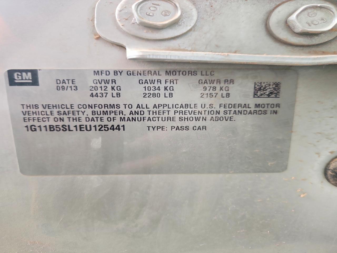 2014 Chevrolet Malibu Ls Silver vin: 1G11B5SL1EU125441